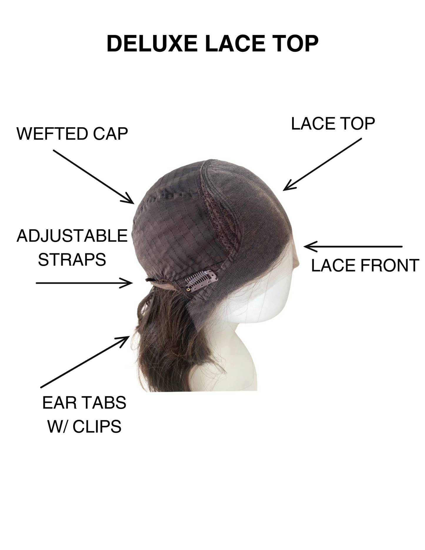 STOCK# JL1B.9 GARDEAUX DELUXE LACE TOP WIG (MEDIUM CAP)