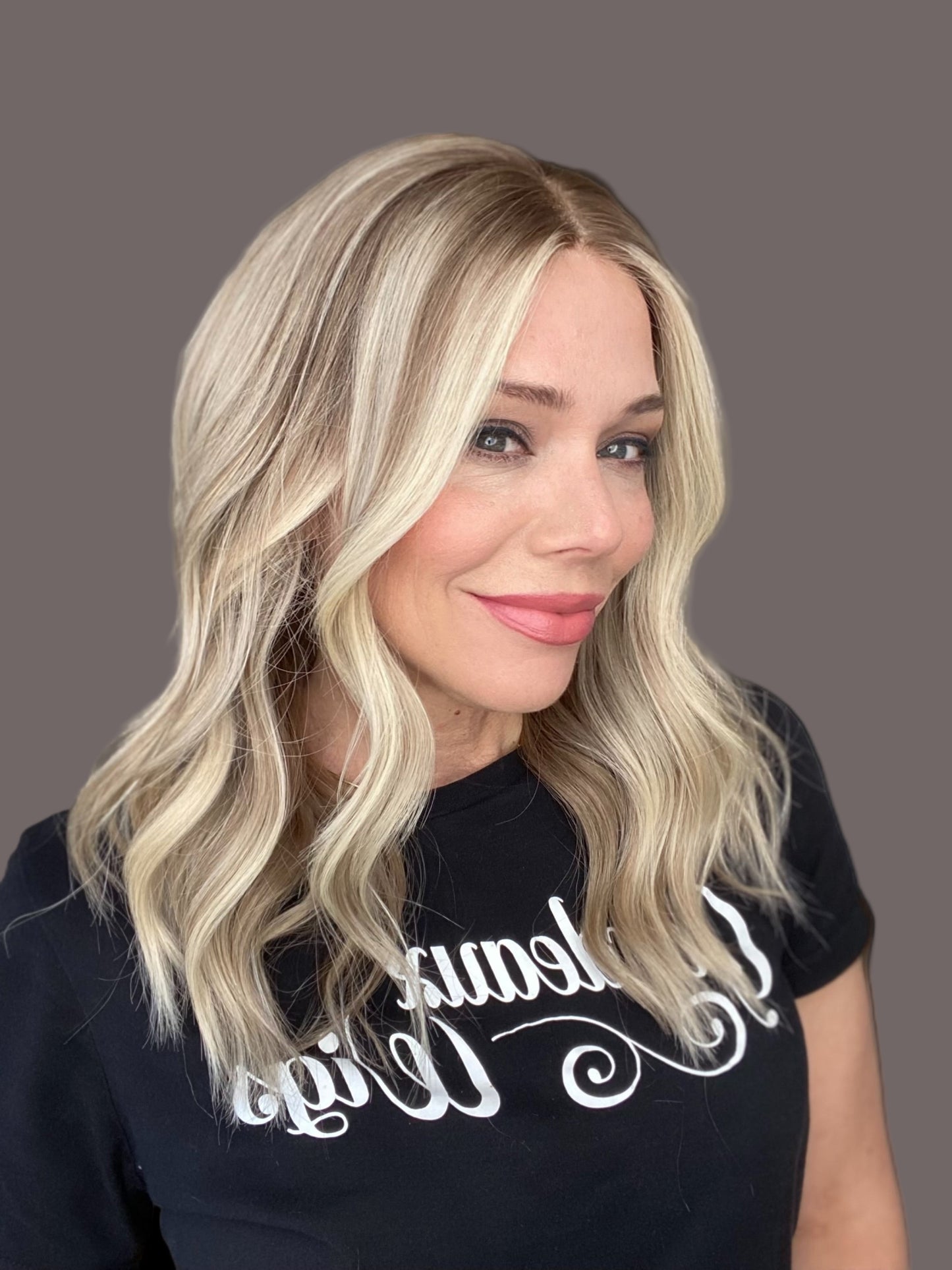 HUMAN HAIR MONO TOP HUMAN HAIR WIG (MEDIUM CAP) #G-8584