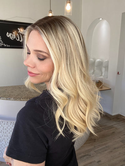 STOCK # LM415.11 GARDEAUX DELUXE DOUBLE LACE TOP SILICONE LINED WIG (MEDIUM CAP)