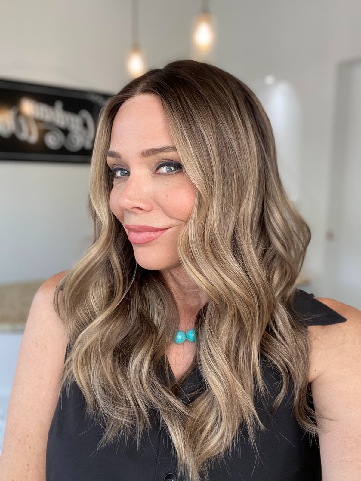 HUMAN HAIR HAND TIED MONO TOP WIG (SMALL CAP) # G-8420