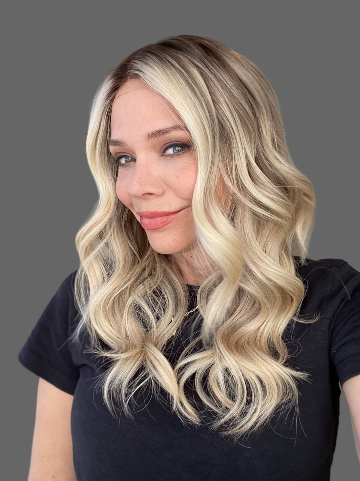 HUMAN HAIR HAND TIED, SILICONE LINED GRIPPER WIG (LARGE CAP) # 8571