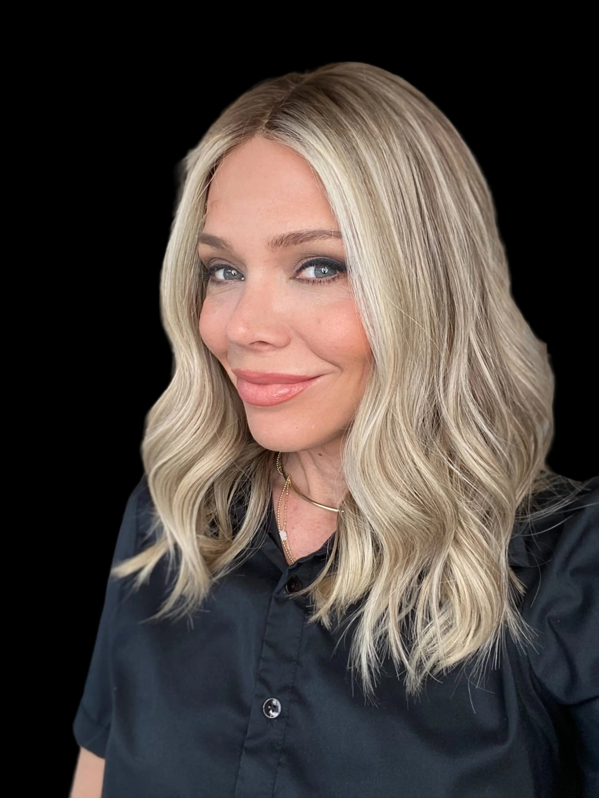HUMAN HAIR  LACE TOP WIG (MEDIUM CAP) # G-8373