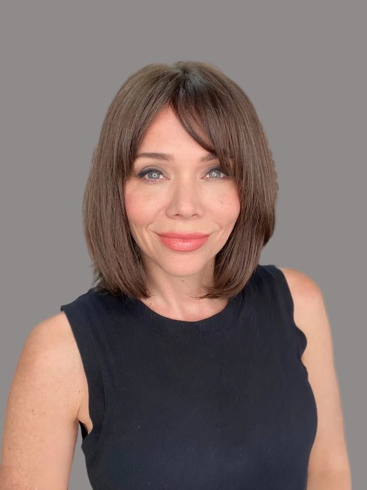 Brunette bob human hair wig 