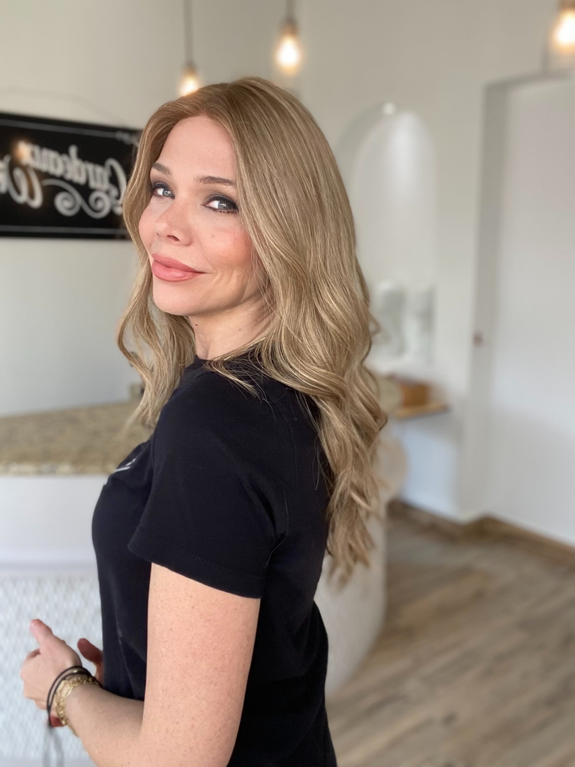 STOCK # JL3-344.16 GARDEAUX DELUXE HAND TIED MONO TOP W/ LACE FRONT WIG (MEDIUM CAP)