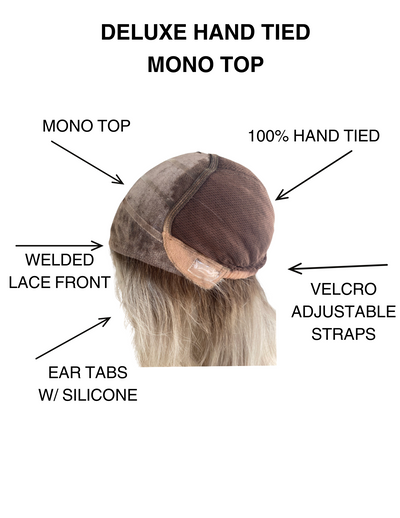 STOCK # JL6-325.16 GARDEAUX DELUXE HAND TIED MONO TOP WIG