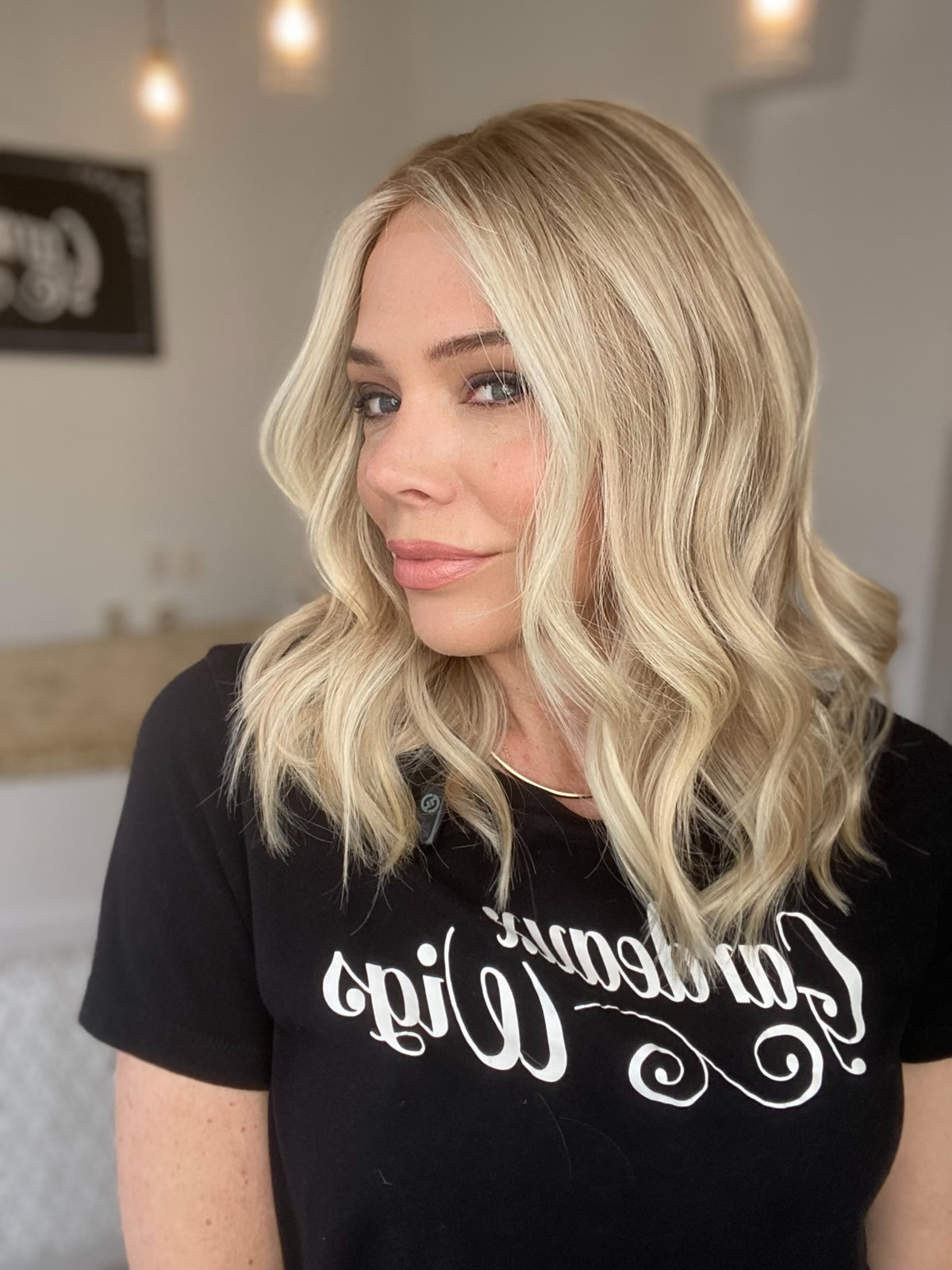 HUMAN HAIR HAND TIED SILICONE LINED WIG # G-8652