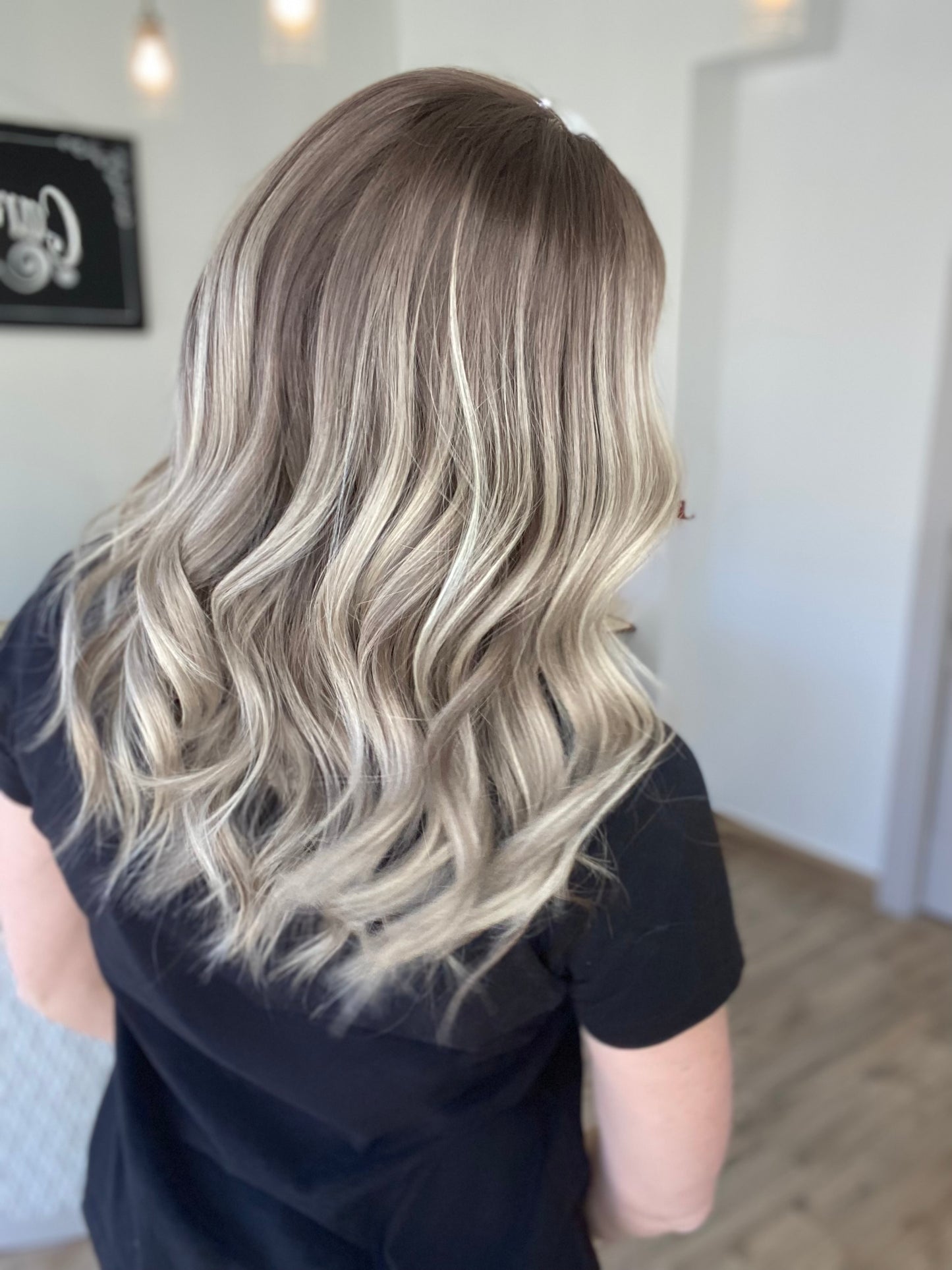 HUMAN HAIR HAND TIED MONO TOP WIG # G-8634