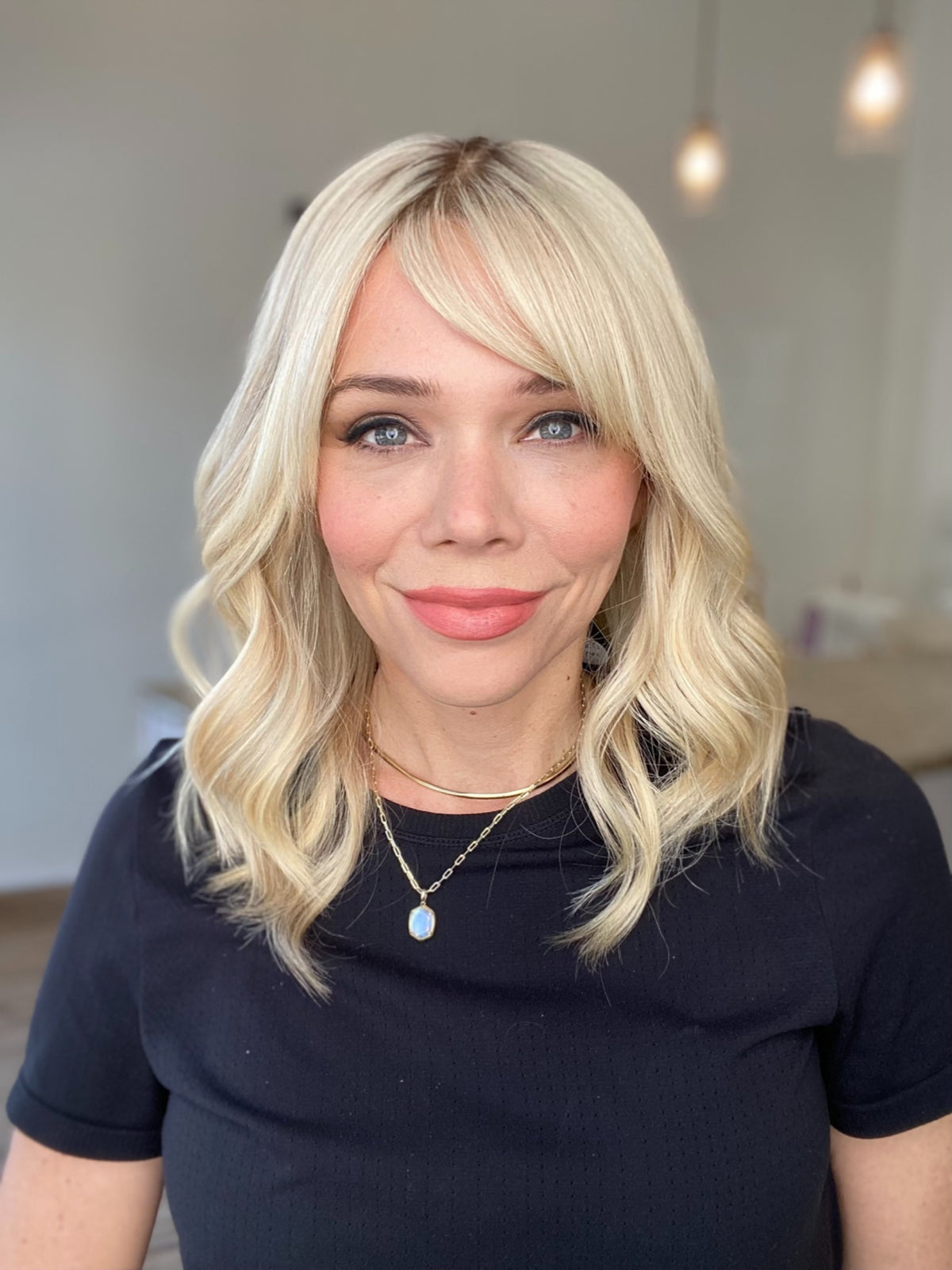 HUMAN HAIR  HAND TIED MONO TOP WIG (SMALL CAP) # G-8560