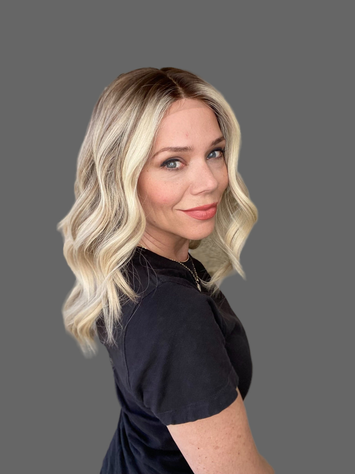HUMAN HAIR HAND TIED, SILICONE LINED GRIPPER WIG (LARGE CAP) # 8571
