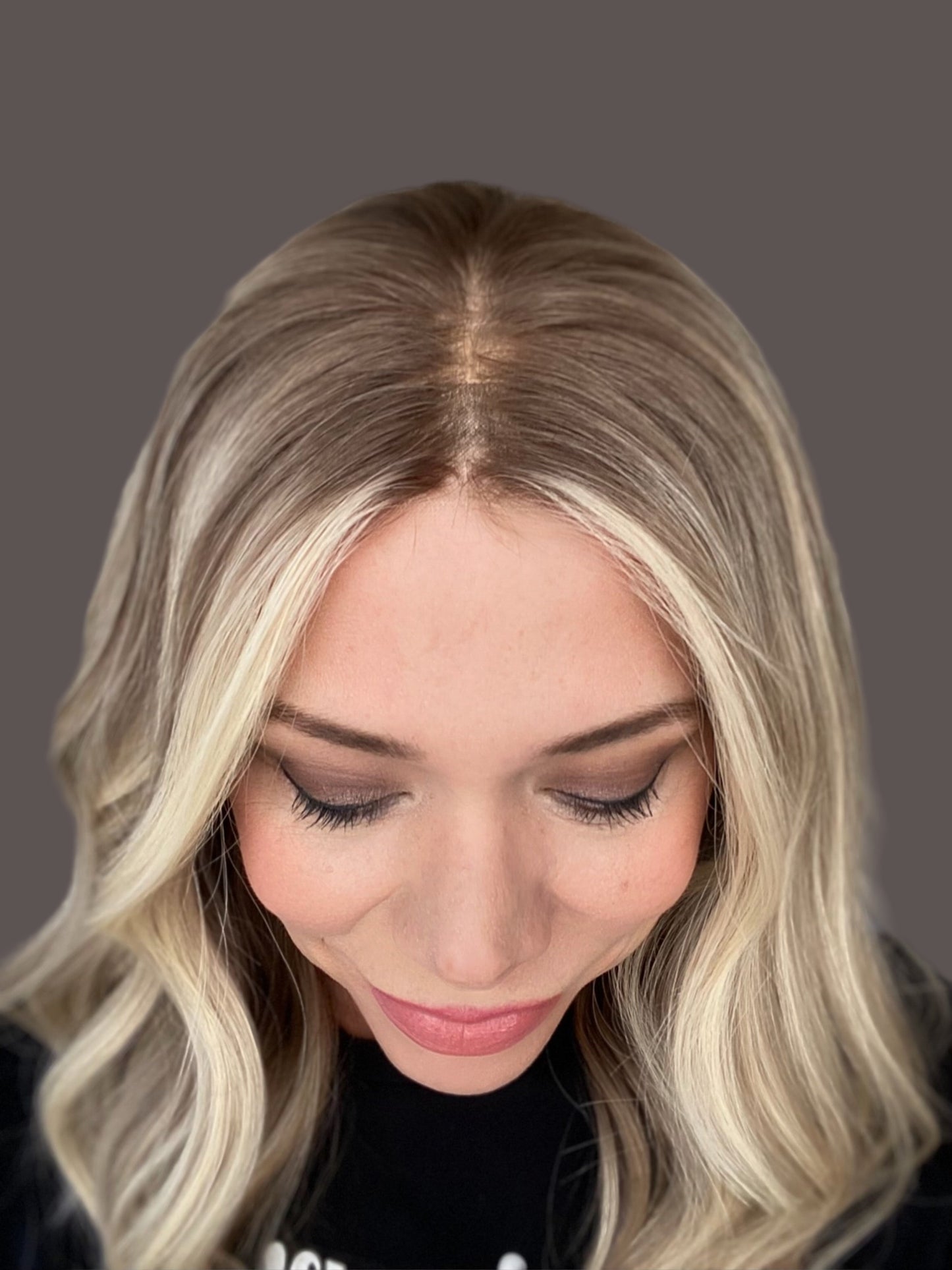 HUMAN HAIR MONO TOP HUMAN HAIR WIG (MEDIUM CAP) #G-8584