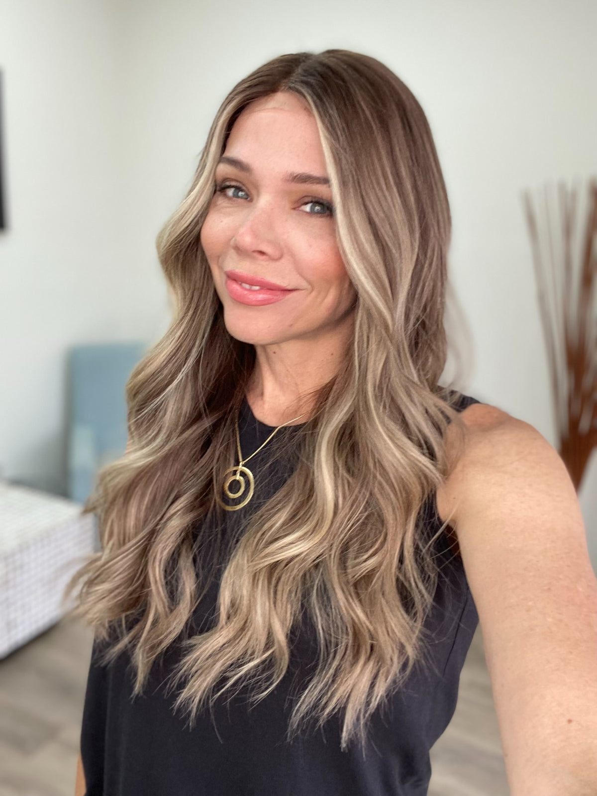 HUMAN HAIR HAND TIED DOUBLE LACE TOP WIG (MEDIUM CAP) # 8694