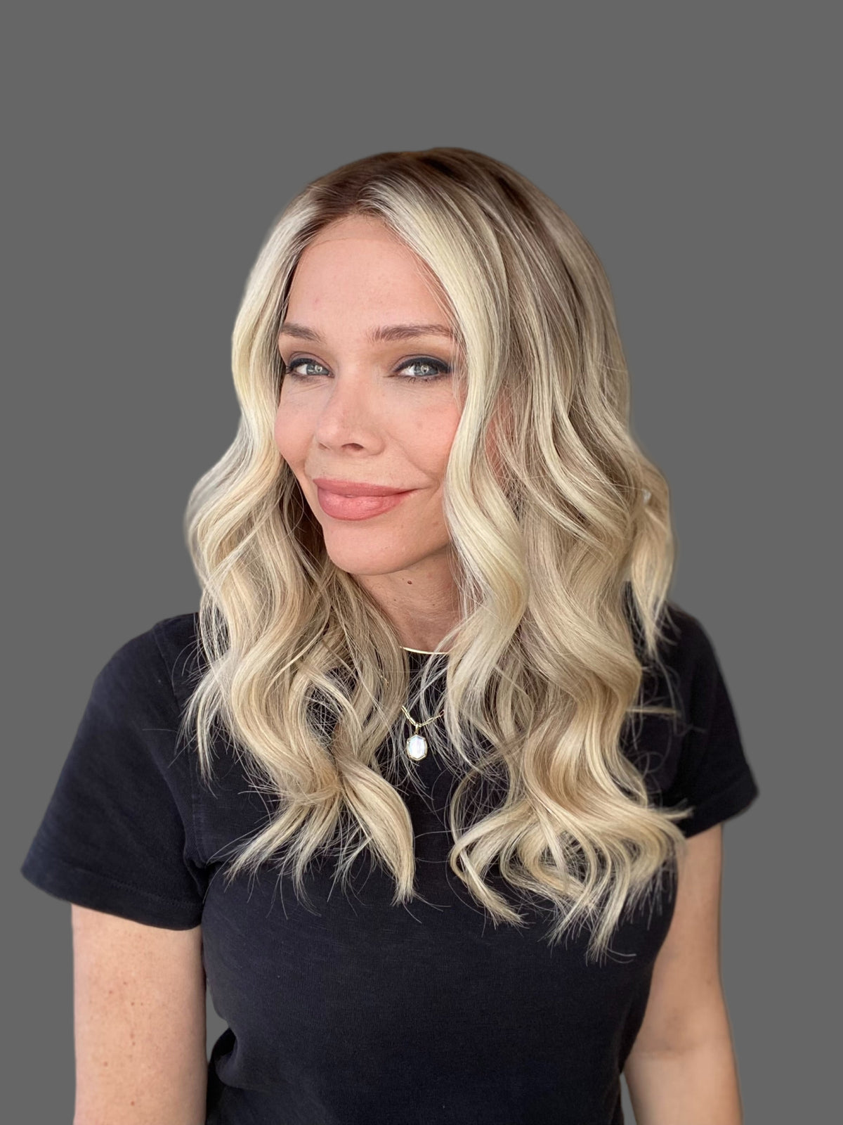 HUMAN HAIR HAND TIED, SILICONE LINED GRIPPER WIG (LARGE CAP) # 8571
