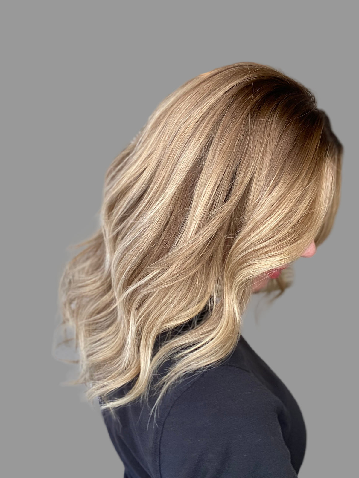 HUMAN HAIR HAND TIED MONO TOP WIG (MEDIUM CAP). # 8570