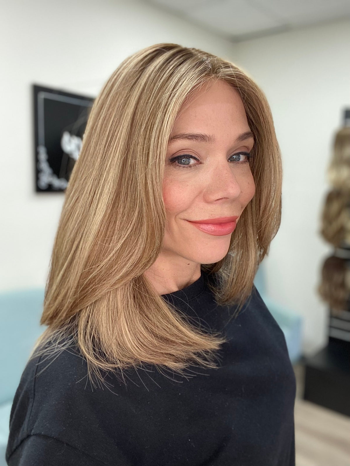 HUMAN HAIR SILK TOP LACE FRONT WIG (SMALL CAP) STOCK # JST-362.10