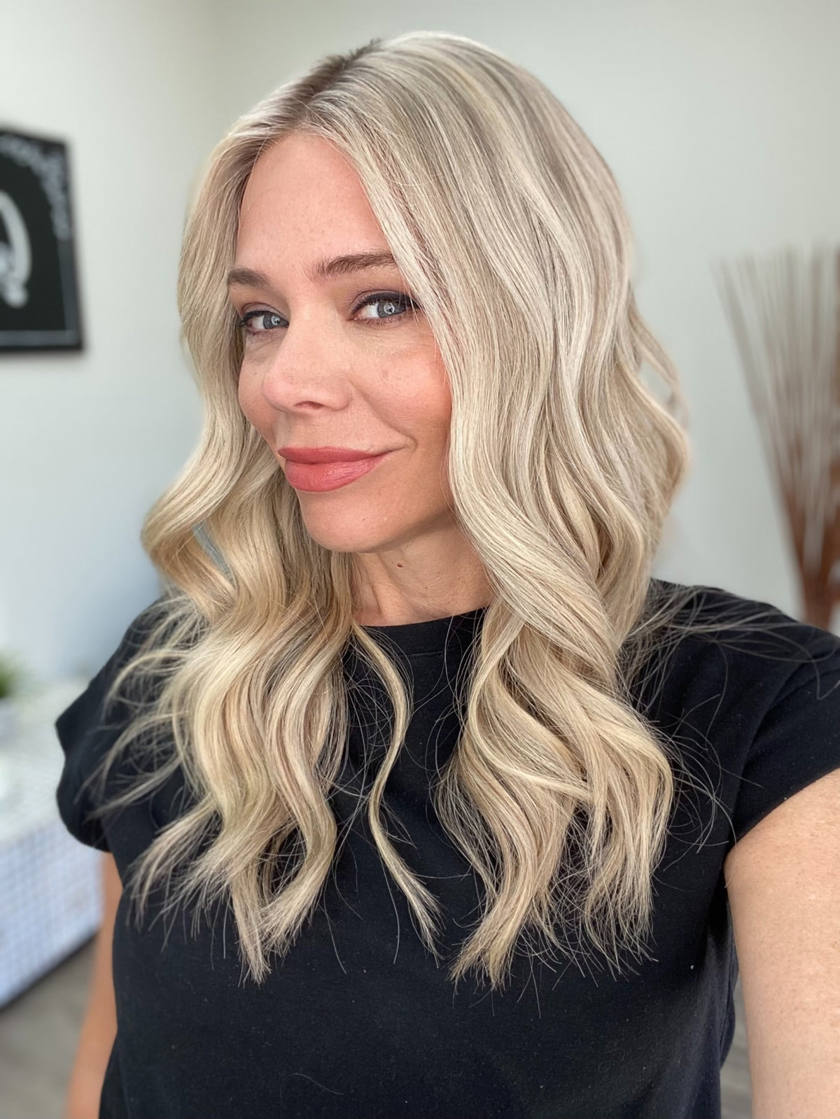 HUMAN HAIR HAND TIED DOUBLE MONO TOP WIG (MEDIUM CAP) # 8731