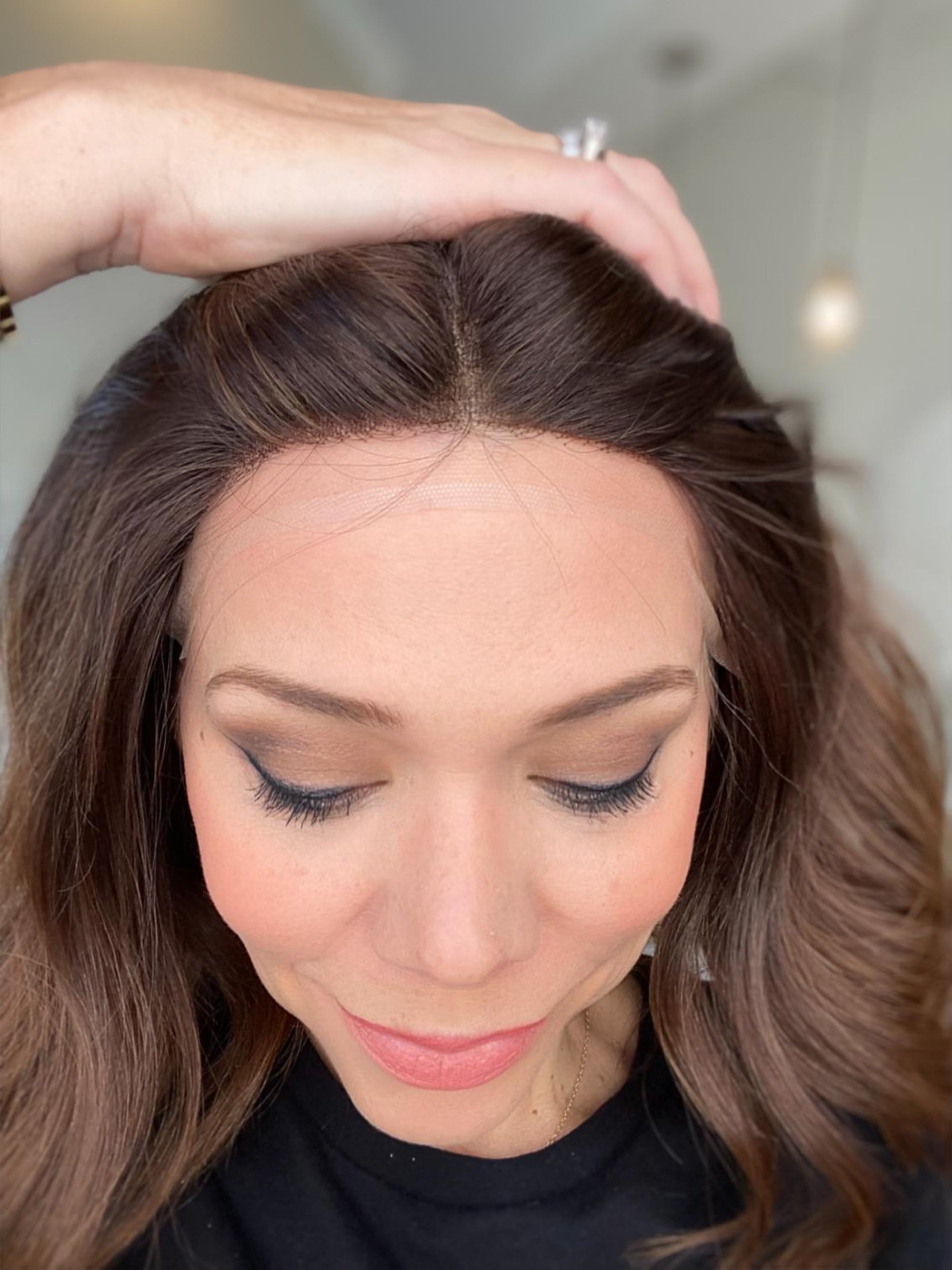 STOCK # JS320.6 GARDEAUX DELUXE HAND TIED GRIPPER SILICONE LINED WIG (MEDIUM CAP) *FINAL SALE