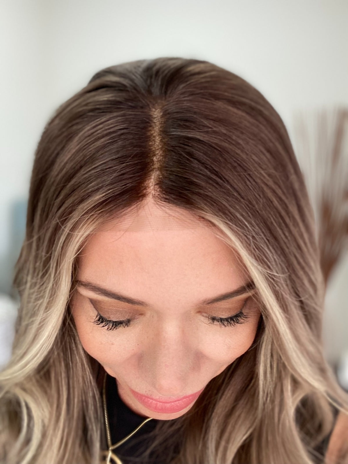 HUMAN HAIR HAND TIED DOUBLE LACE TOP WIG (MEDIUM CAP) # 8694