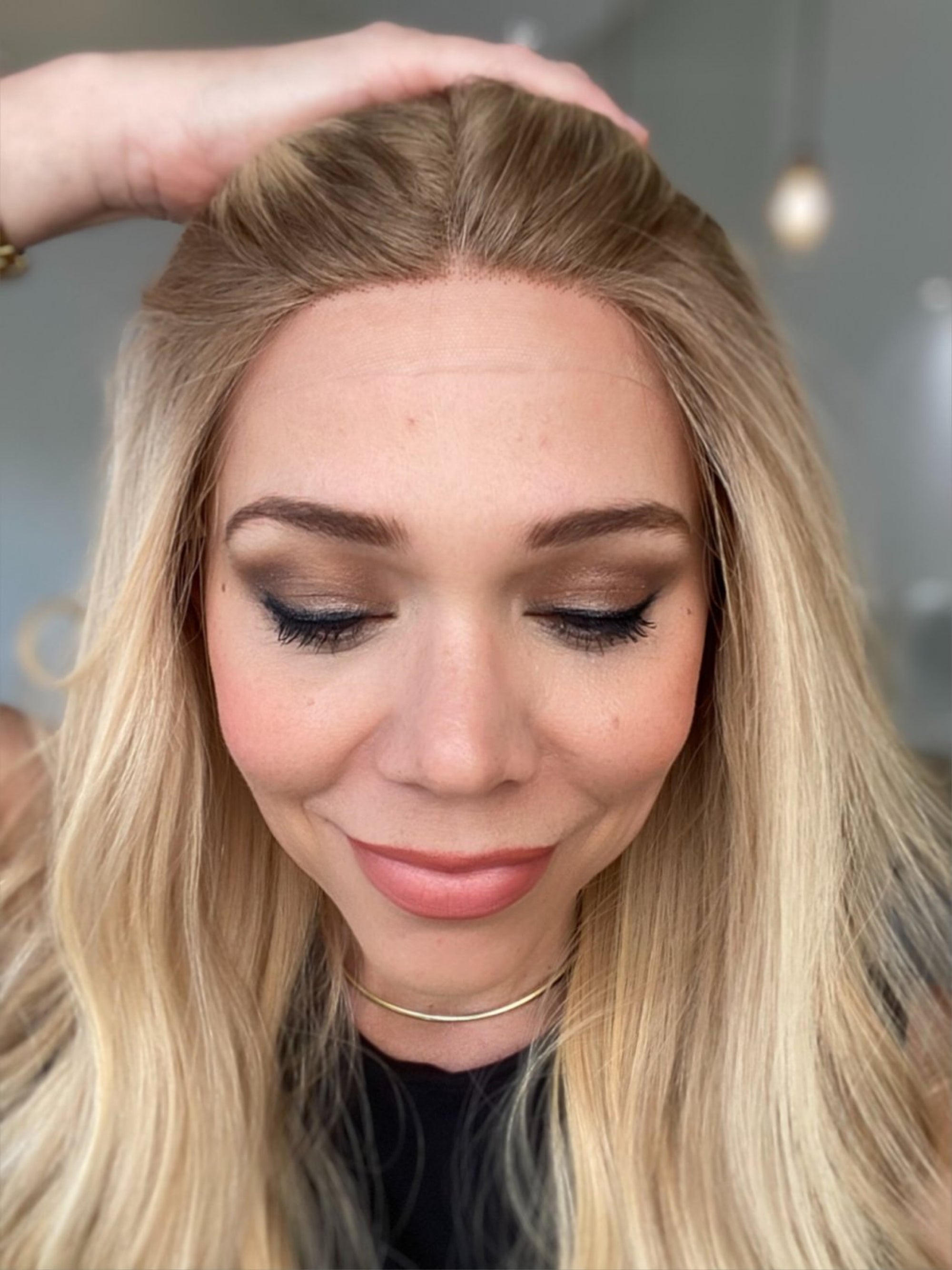 STOCK #JS342 GARDEAUX DELUXE HAND TIED, SILICONE LINED WIG (MEDIUM CAP)