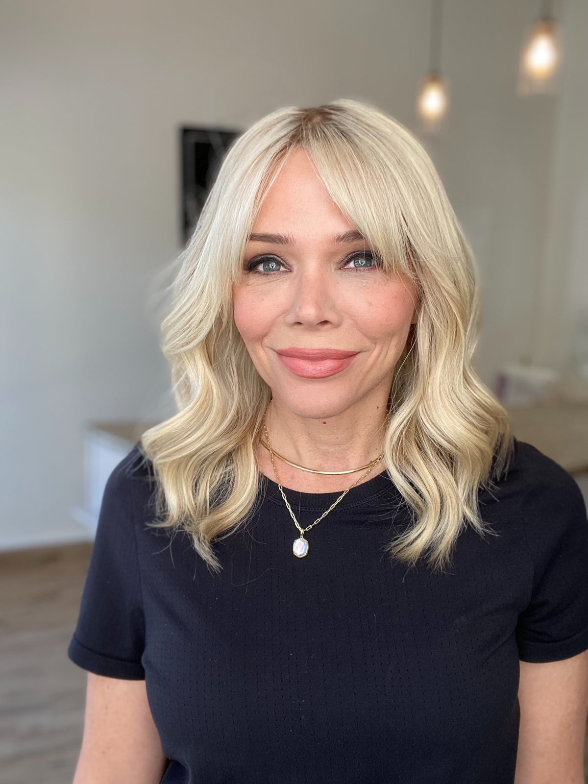 HUMAN HAIR  HAND TIED MONO TOP WIG (SMALL CAP) # G-8560