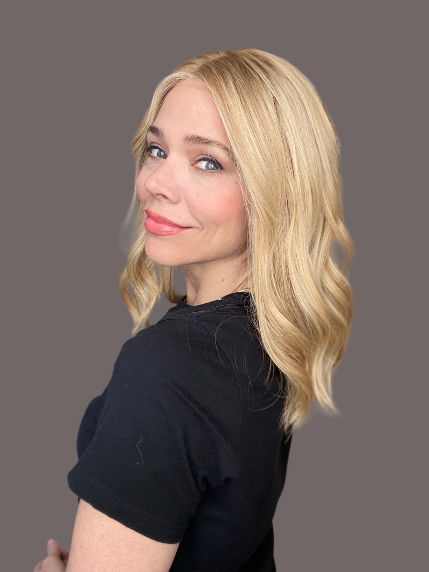 HUMAN HAIR HAND TIED SILICONE LINED WIG (MEDIUM CAP) STOCK # JL2-329.10