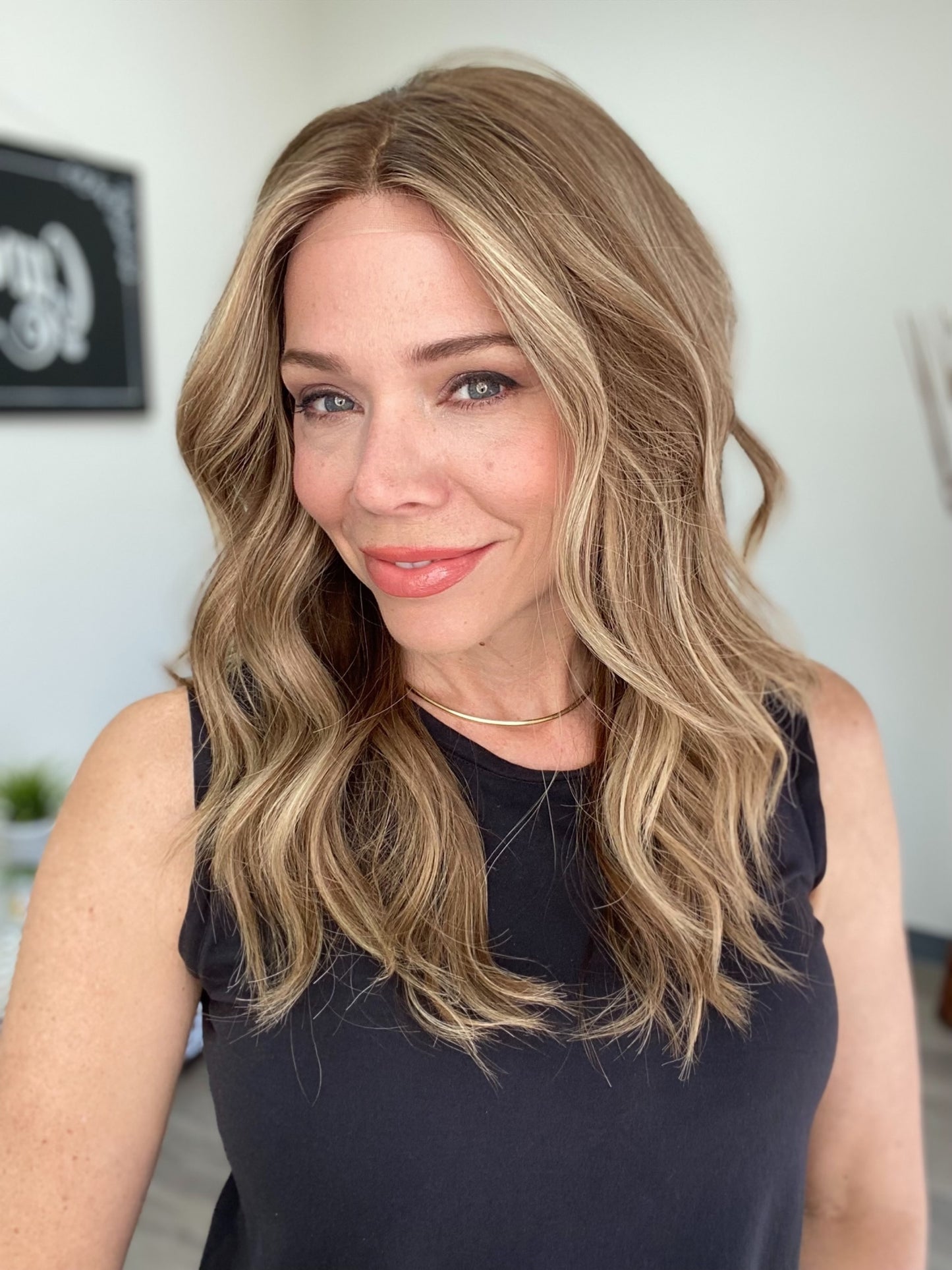 HUMAN HAIR HAND TIED DOUBLE MONO TOP WIG (MEDIUM  CAP) # 8705