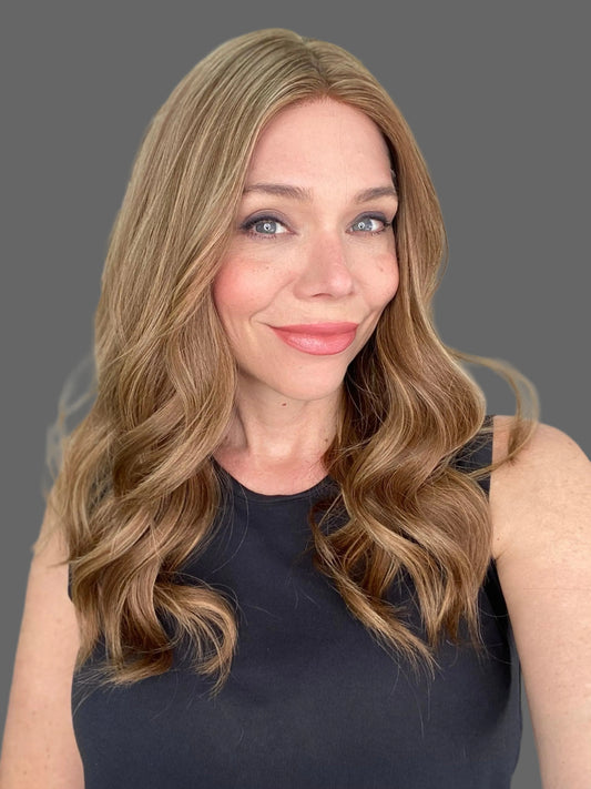 Human hair wig brown sugar colored  hand tied cap