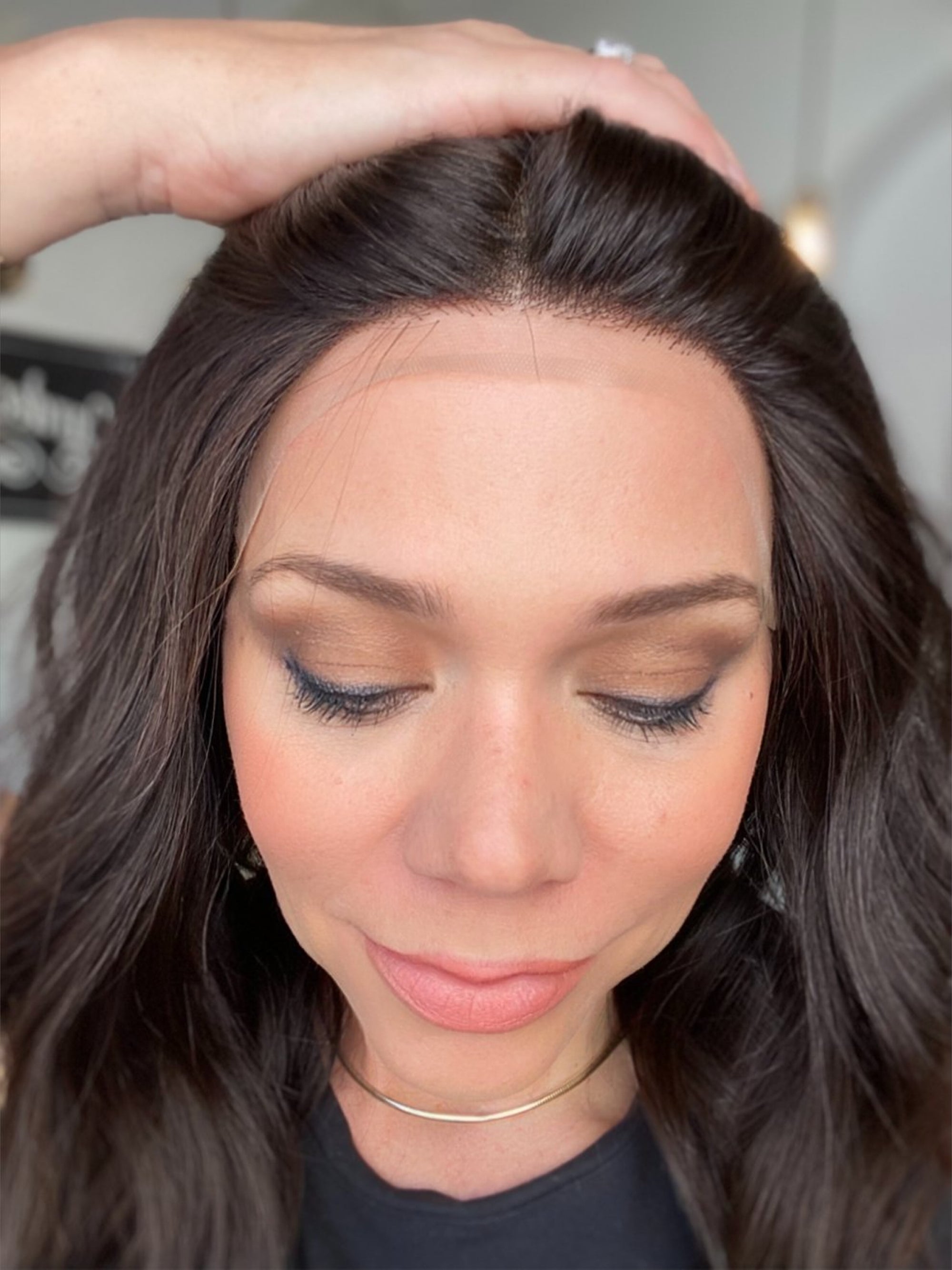 STOCK # JL-021B  GARDEAUX DELUXE HAND TIED SILICONE LINED WIG (MEDIUM CAP)