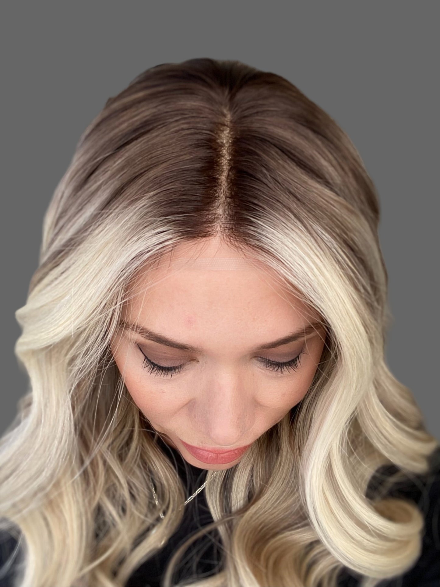 HUMAN HAIR HAND TIED, SILICONE LINED GRIPPER WIG (LARGE CAP) # 8571