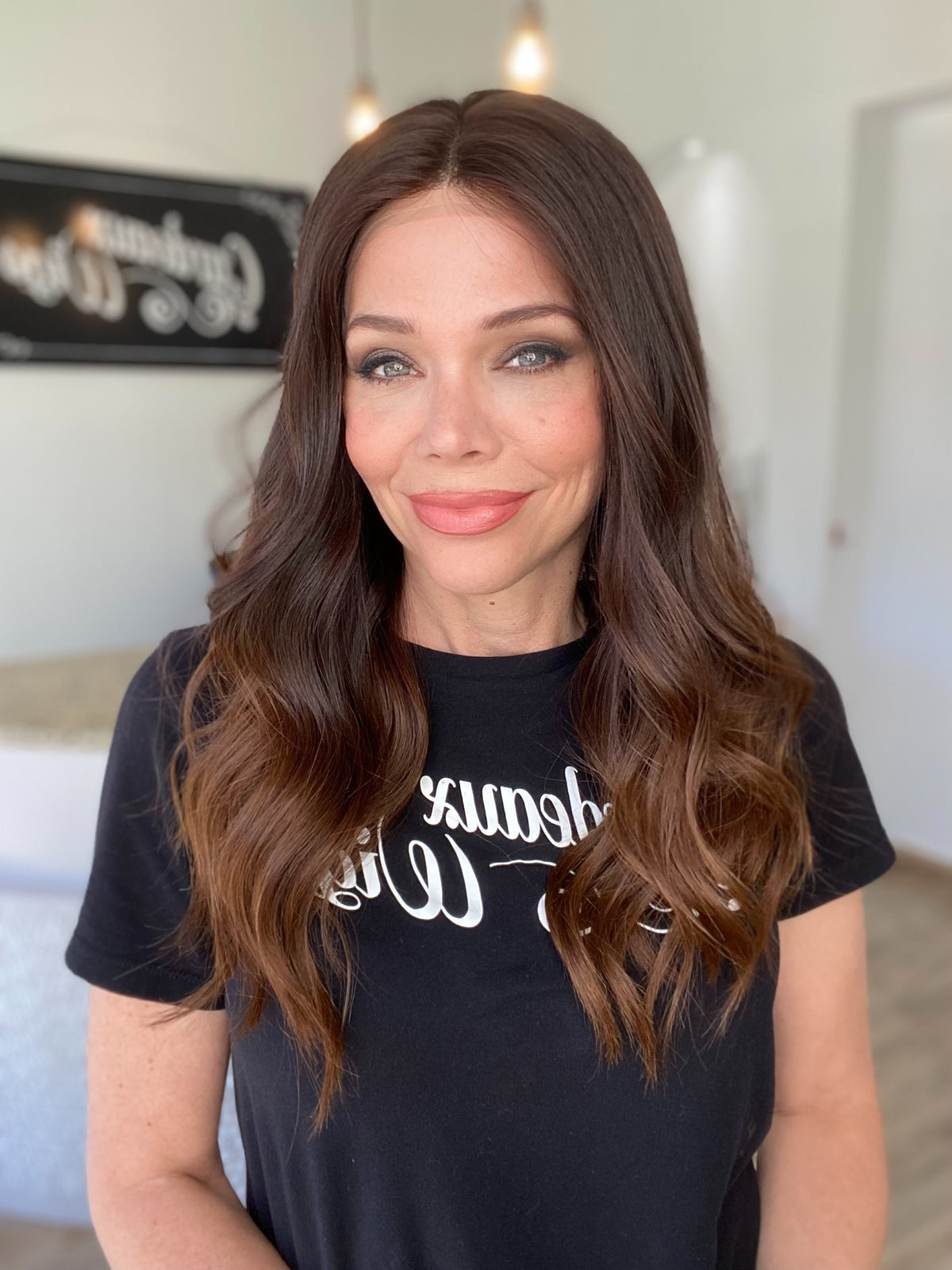 HUMAN HAIR HAND TIED SILICONE LINED WIG STOCK # JL2-320.14 (MEDIUM CAP)