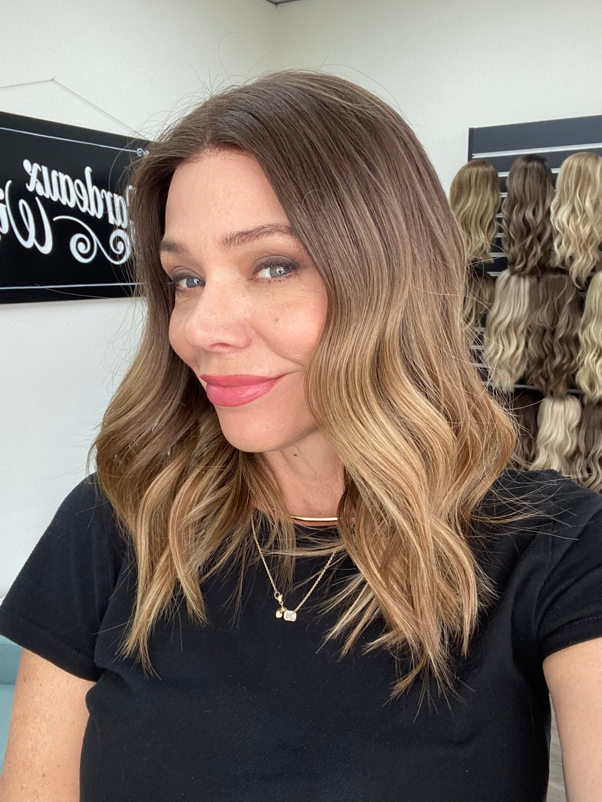 HUMAN HAIR DOUBLE LACE TOP WIG STOCK # BL635.10 (SMALL CAP)