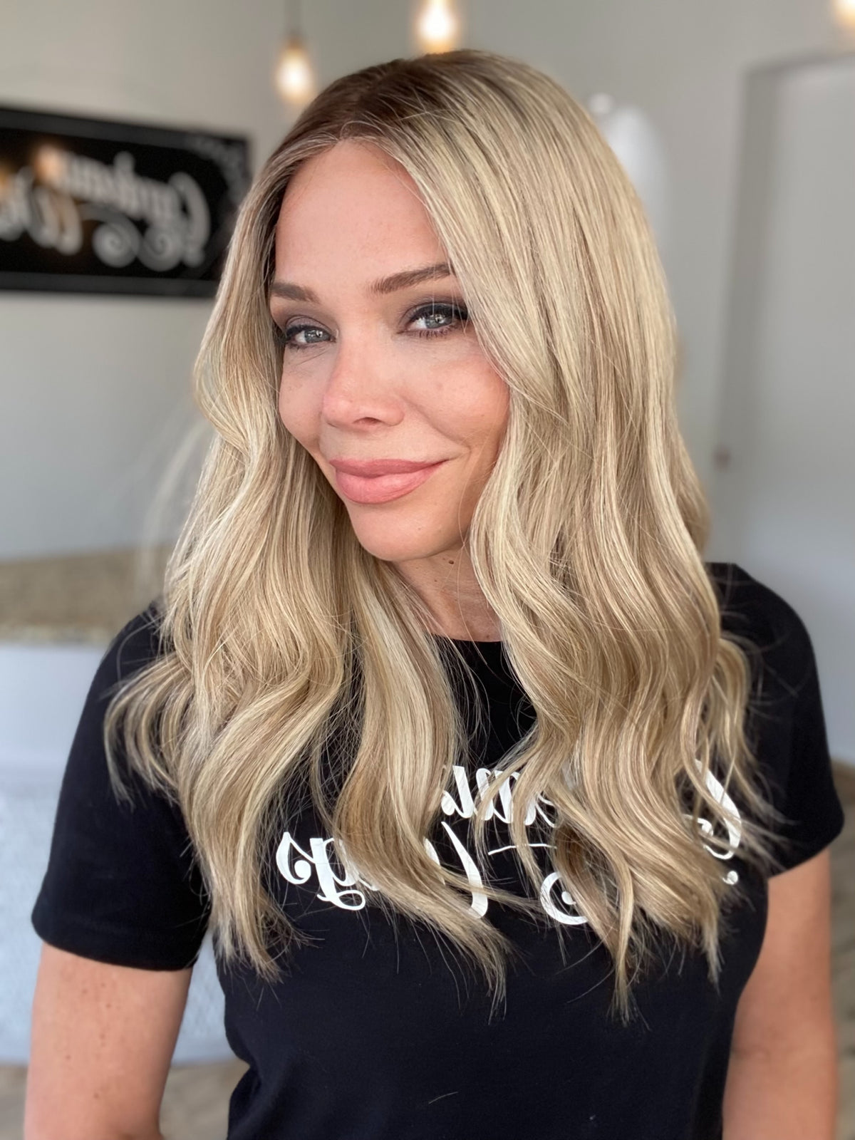 HUMAN HAIR HAND TIED WIG SILICONE LINED STOCK # JL2-325.14