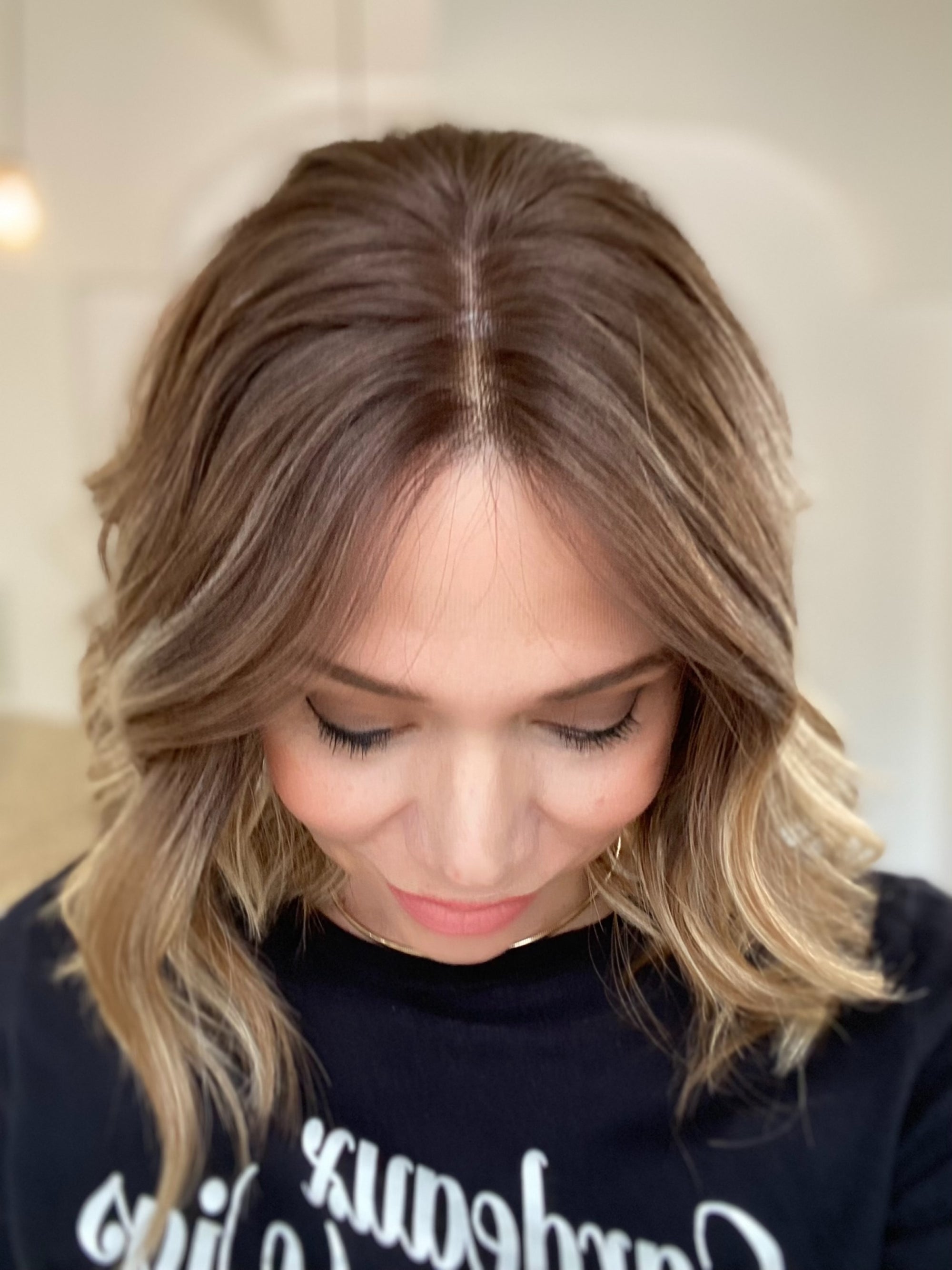 STOCK # LM413.6 GARDEAUX DELUXE DOUBLE LACE TOP SILICONE LINED WIG (SMALL CAP)