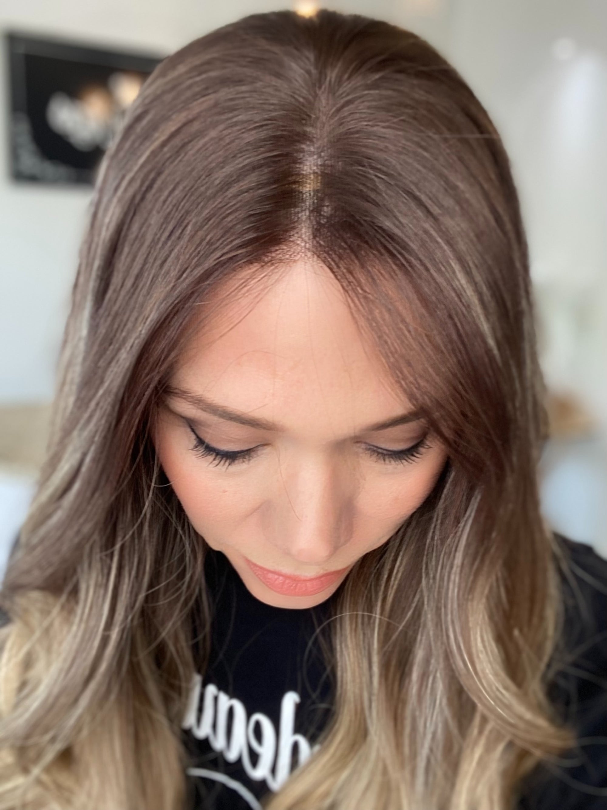 STOCK # LM16.15 GARDEAUX DELUXE DOUBLE LACE TOP SILICONE LINED WIG (MEDIUM CAP)