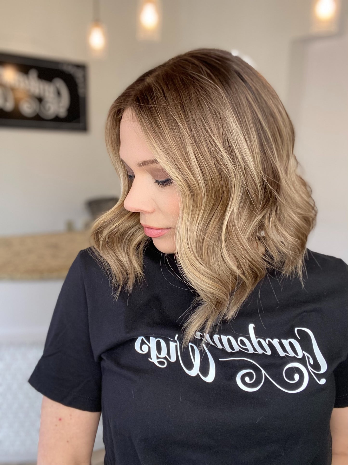 HUMAN HAIR HAND TIED, SILICONE LINED GRIPPER WIG (MEDIUM CAP) # 8639
