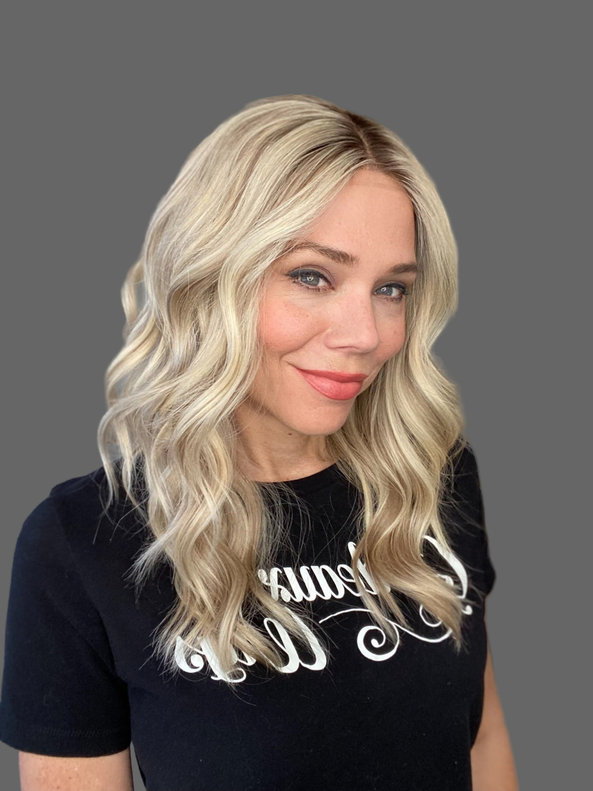 HUMAN HAIR HAND TIED DOUBLE MONO TOP WIG (MEDIUM CAP) # G-8409