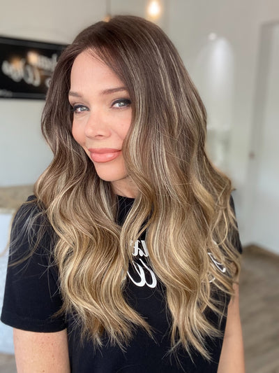 STOCK # LM16.16 GARDEAUX DELUXE DOUBLE LACE TOP SILICONE LINED WIG (SMALL CAP)