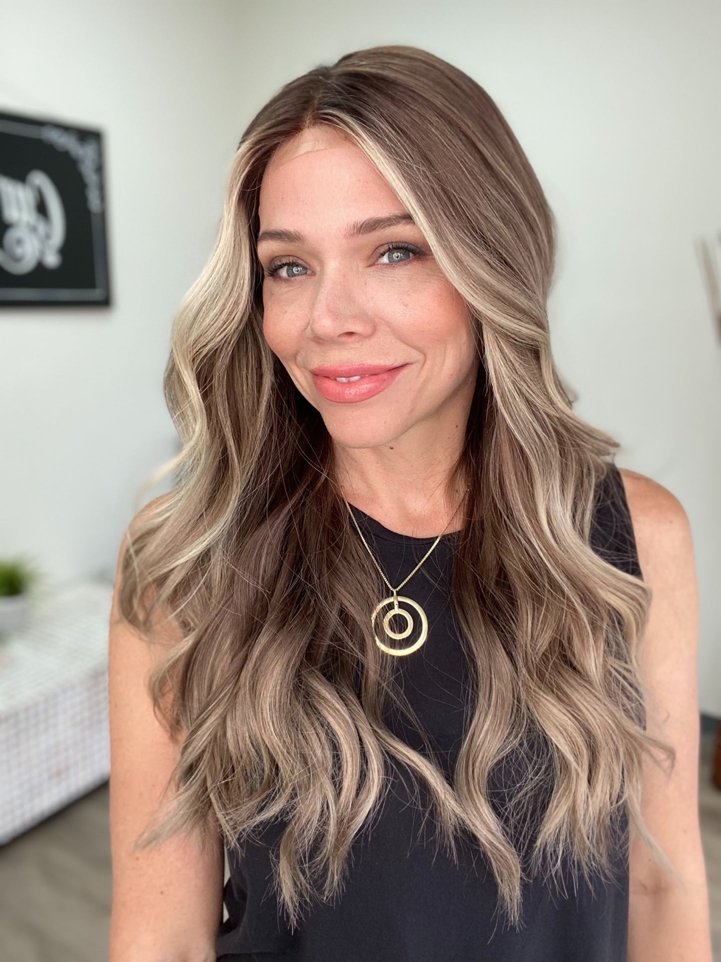 HUMAN HAIR HAND TIED DOUBLE LACE TOP WIG (MEDIUM CAP) # 8694