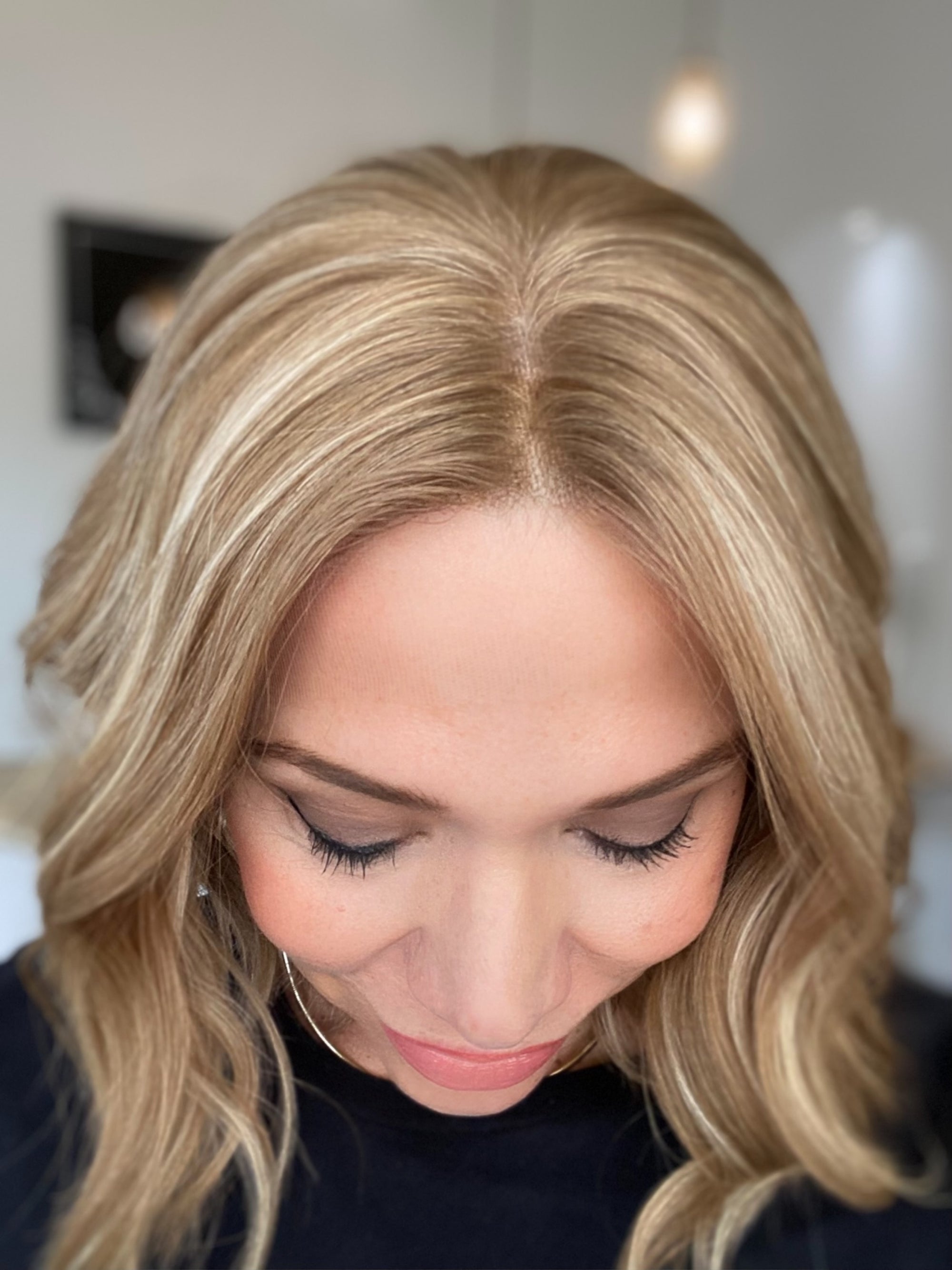 STOCK # LM414.6 GARDEAUX DELUXE DOUBLE LACE TOP SILICONE LINED WIG (MEDIUM CAP)