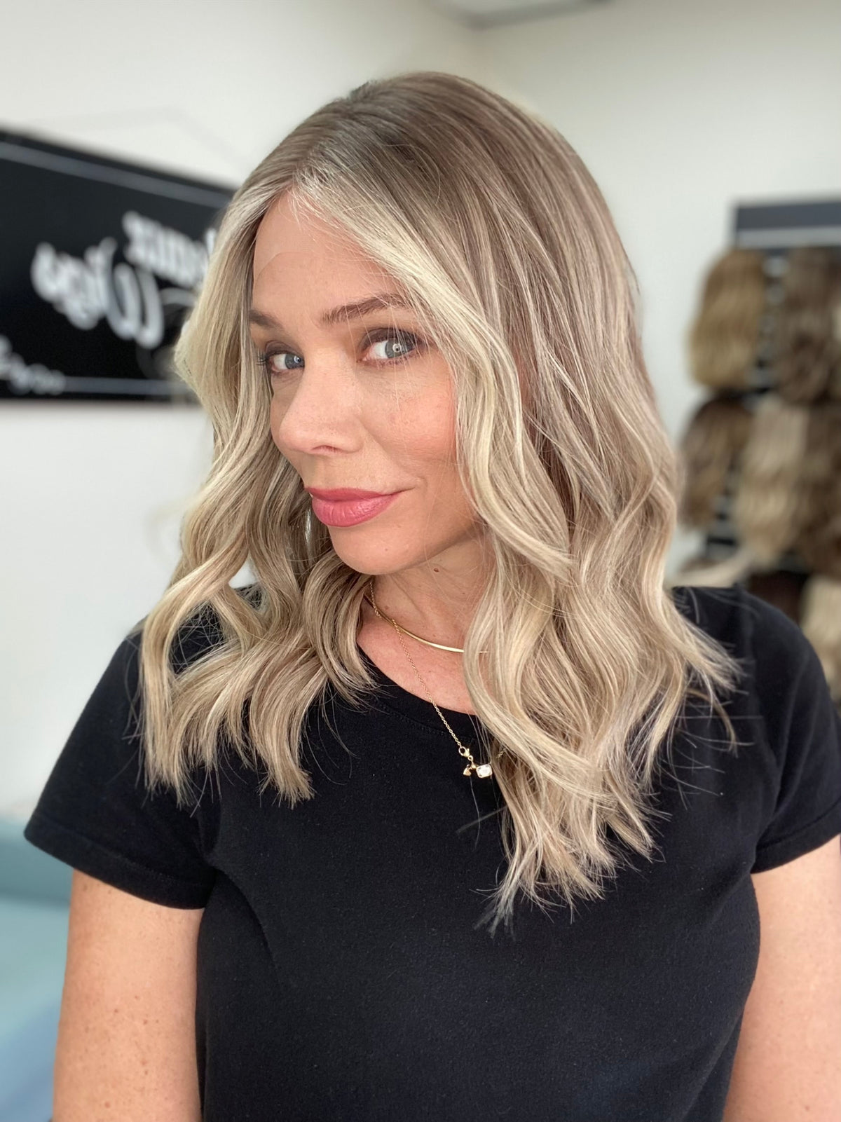 HUMAN HAIR LACE TOP WIG (SMALL CAP) # 8775
