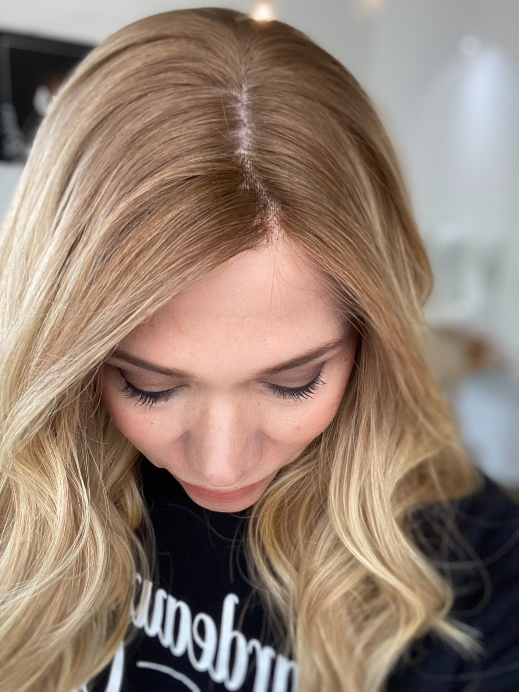 STOCK # LMSU.13 GARDEAUX DELUXE DOUBLE LACE TOP SILICONE LINED WIG (MEDIUM CAP)