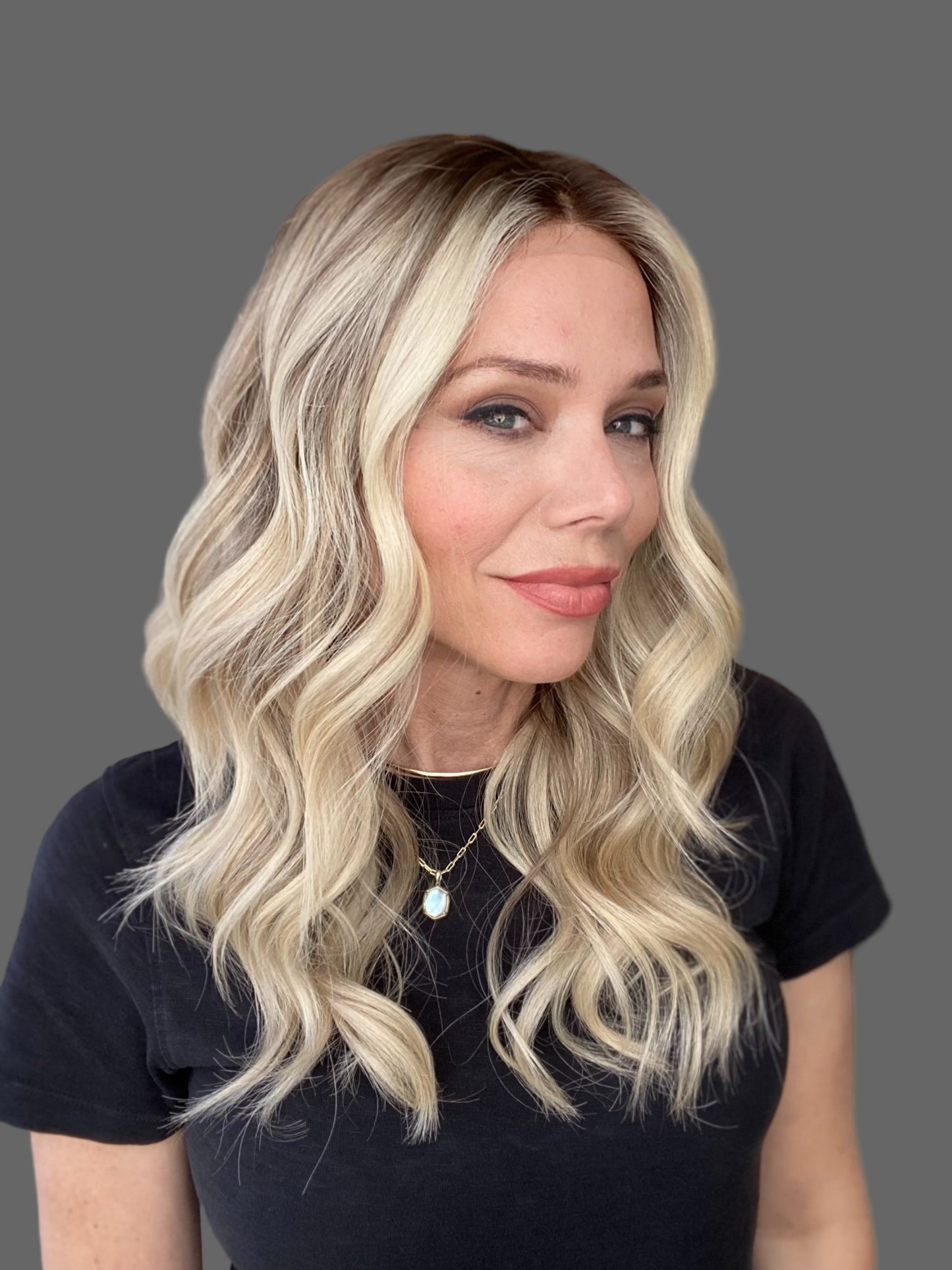 Large Cap Silicone lined human hair wigs