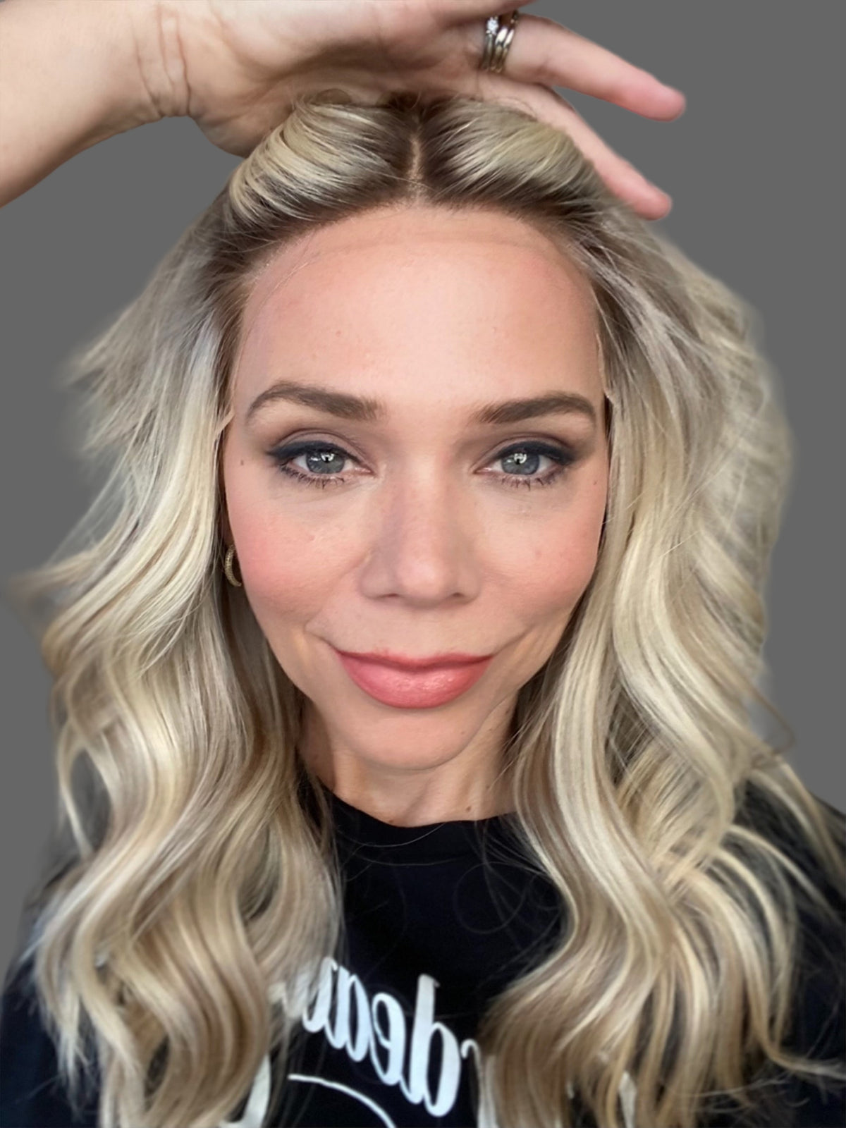 HUMAN HAIR HAND TIED DOUBLE MONO TOP WIG (MEDIUM CAP) # G-8409
