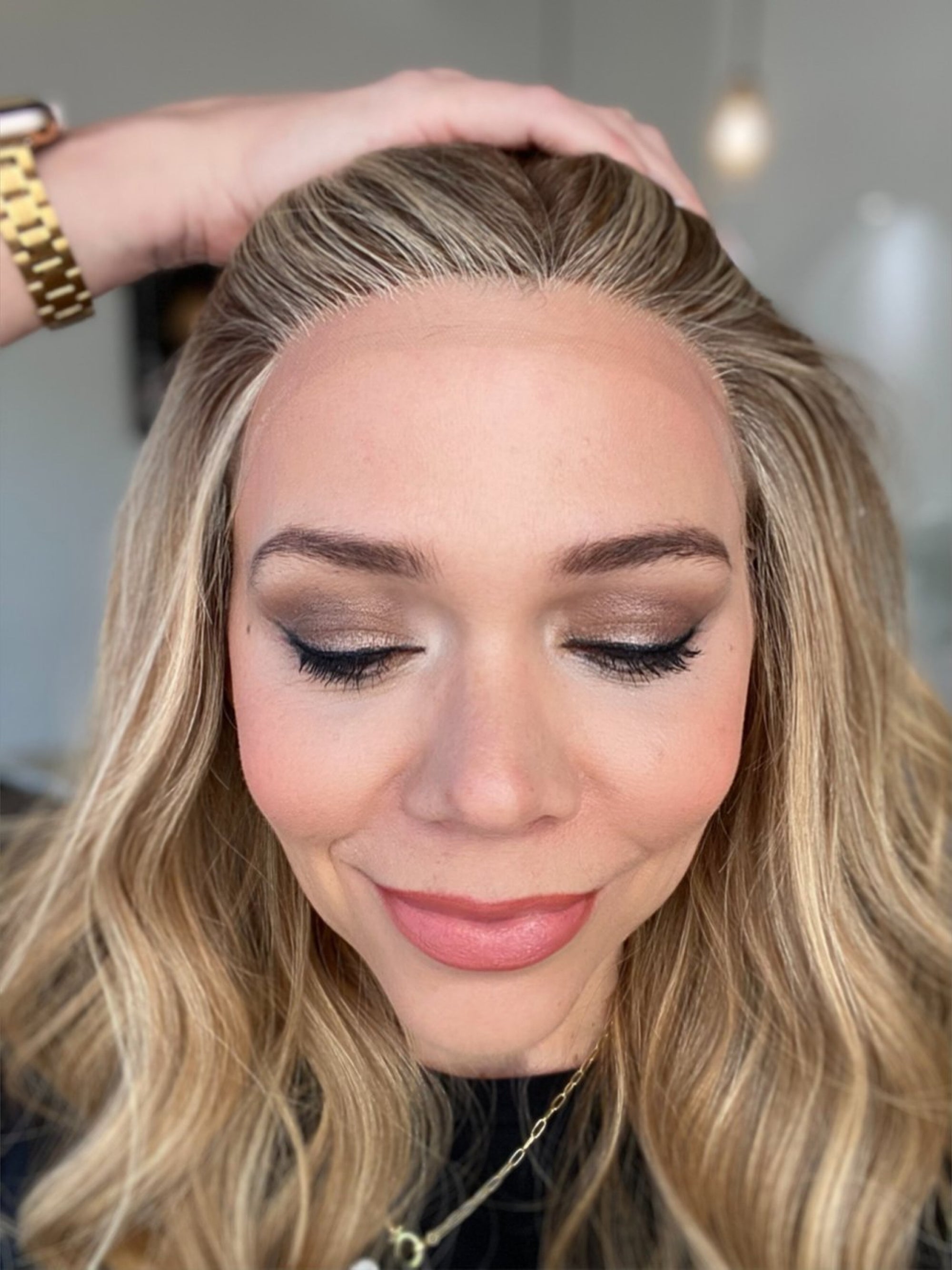 STOCK #JS322  GARDEAUX DELUXE HAND TIED, SILICONE LINED WIG (SMALL CAP)