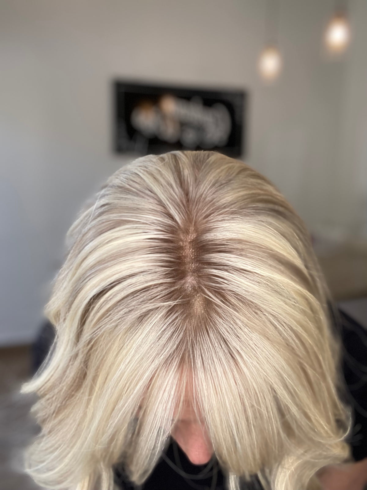 HUMAN HAIR  HAND TIED MONO TOP WIG (SMALL CAP) # G-8560