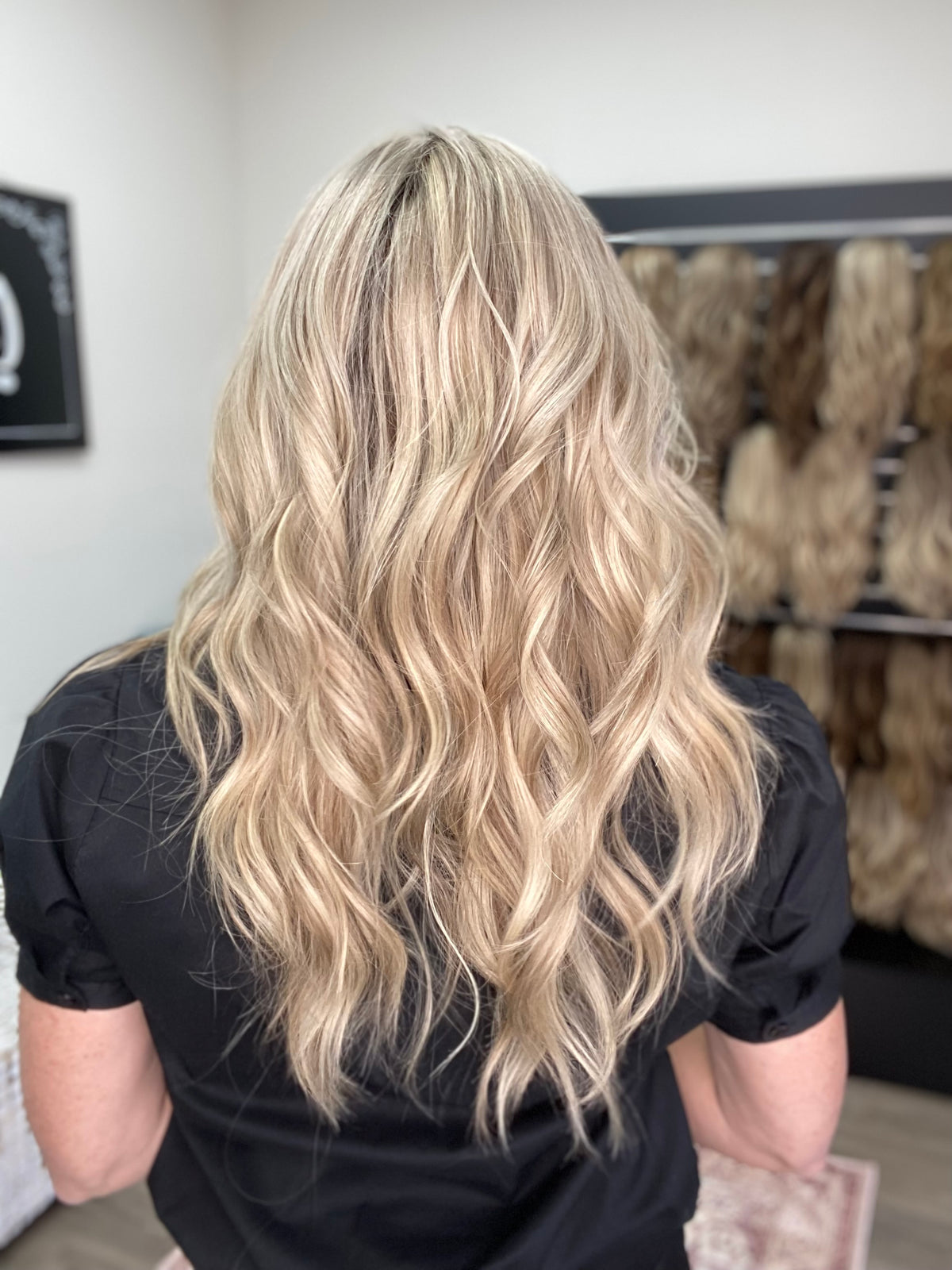 HUMAN HAIR HAND TIED DOUBLE MONO TOP WIG (MEDIUM CAP) # 8751