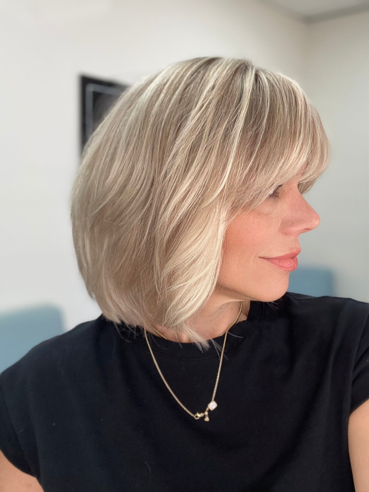 HUMAN HAIR EUROPEAN HAND TIED SHORT MONO TOP WIG (MEDIUM CAP) # 8768