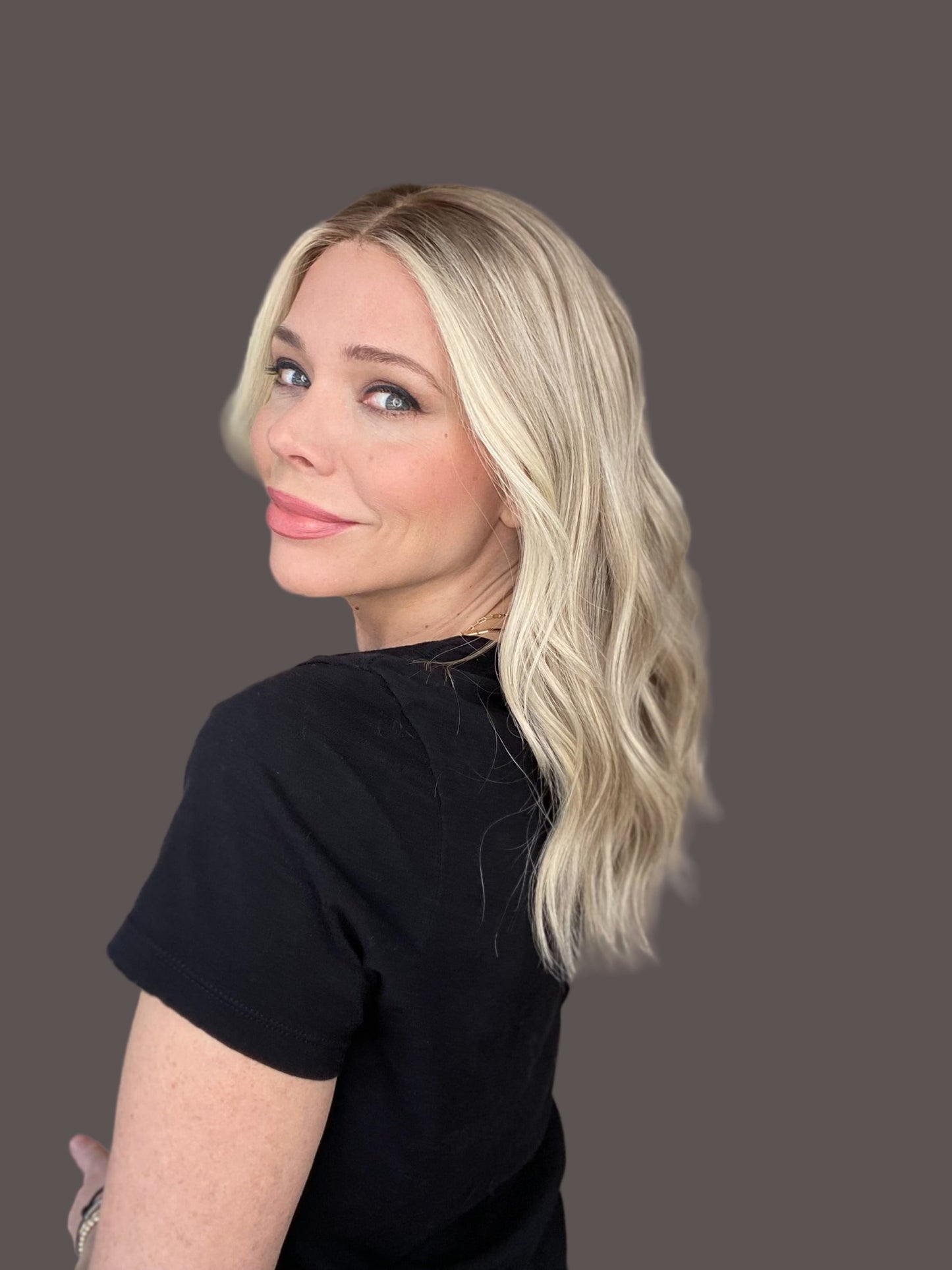 HUMAN HAIR MONO TOP HUMAN HAIR WIG (MEDIUM CAP) #G-8584
