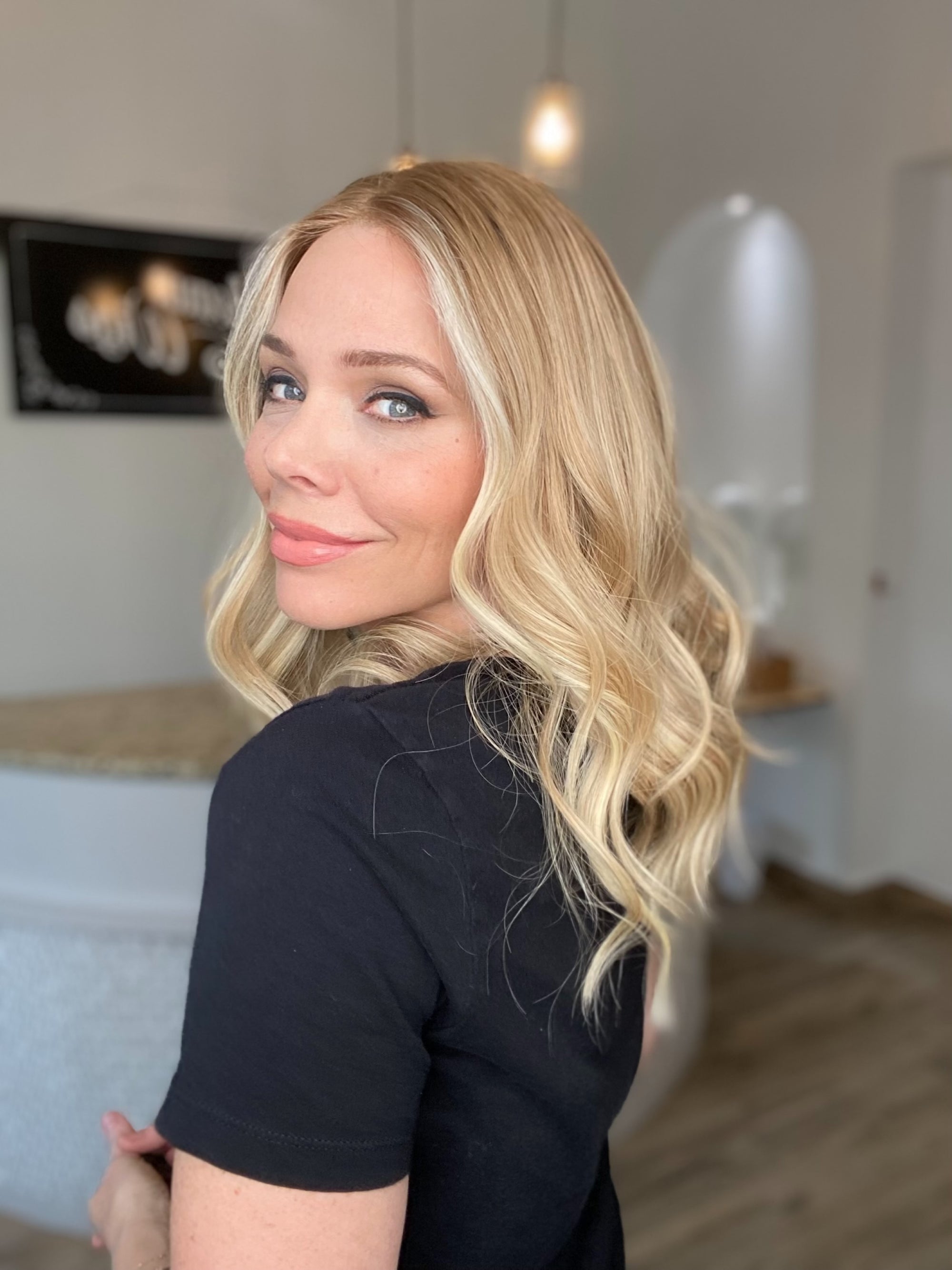 STOCK # LM410.9 GARDEAUX DELUXE DOUBLE LACE TOP SILICONE LINED WIG (SMALL CAP)