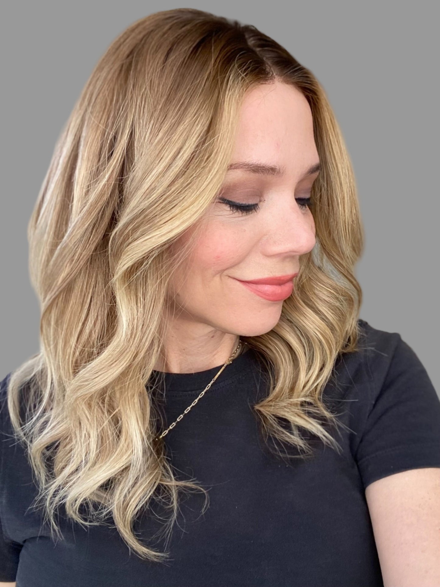 HUMAN HAIR HAND TIED MONO TOP WIG (MEDIUM CAP). # 8570