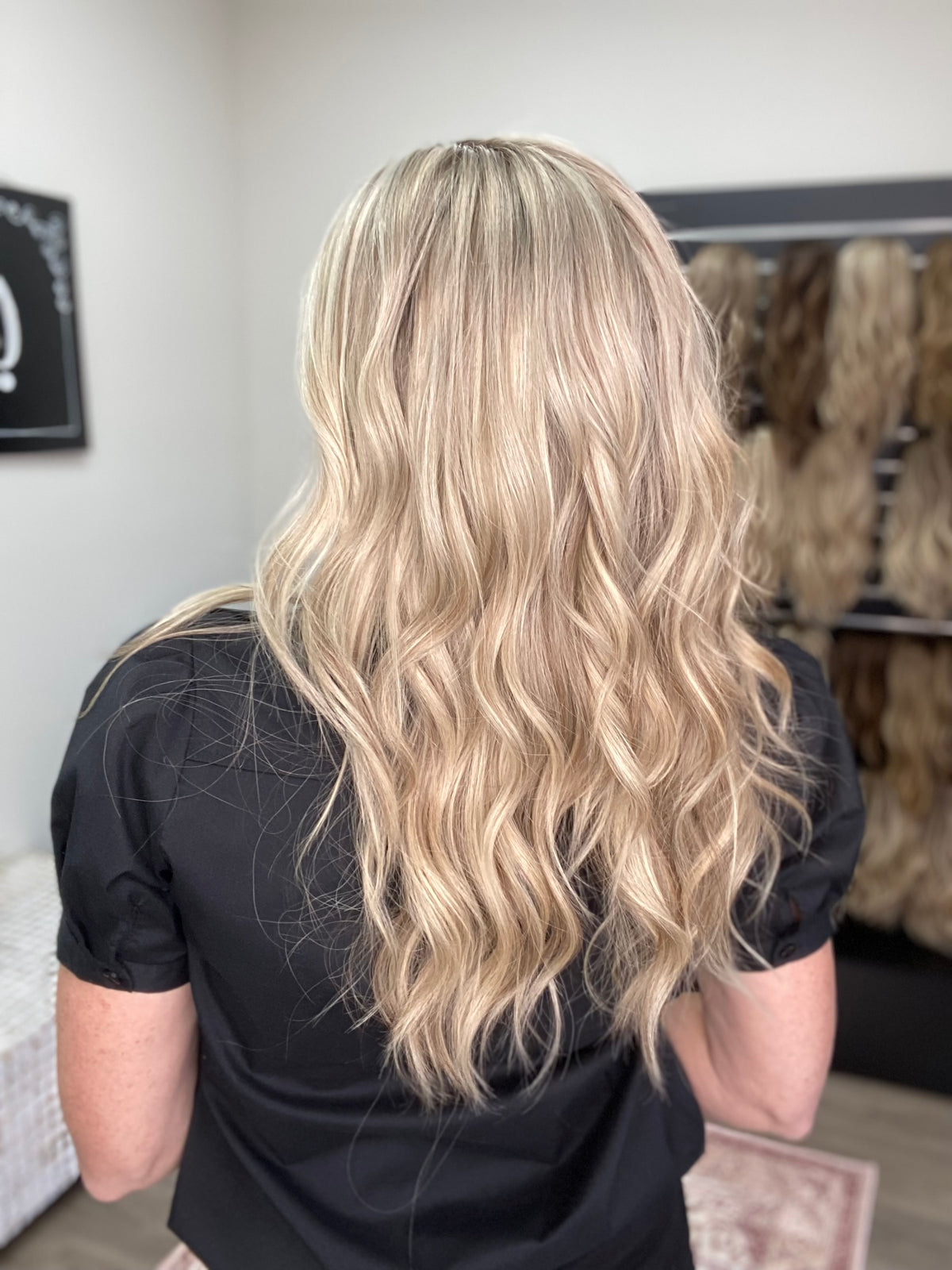 HUMAN HAIR HAND TIED DOUBLE MONO TOP WIG (MEDIUM CAP) # 8751